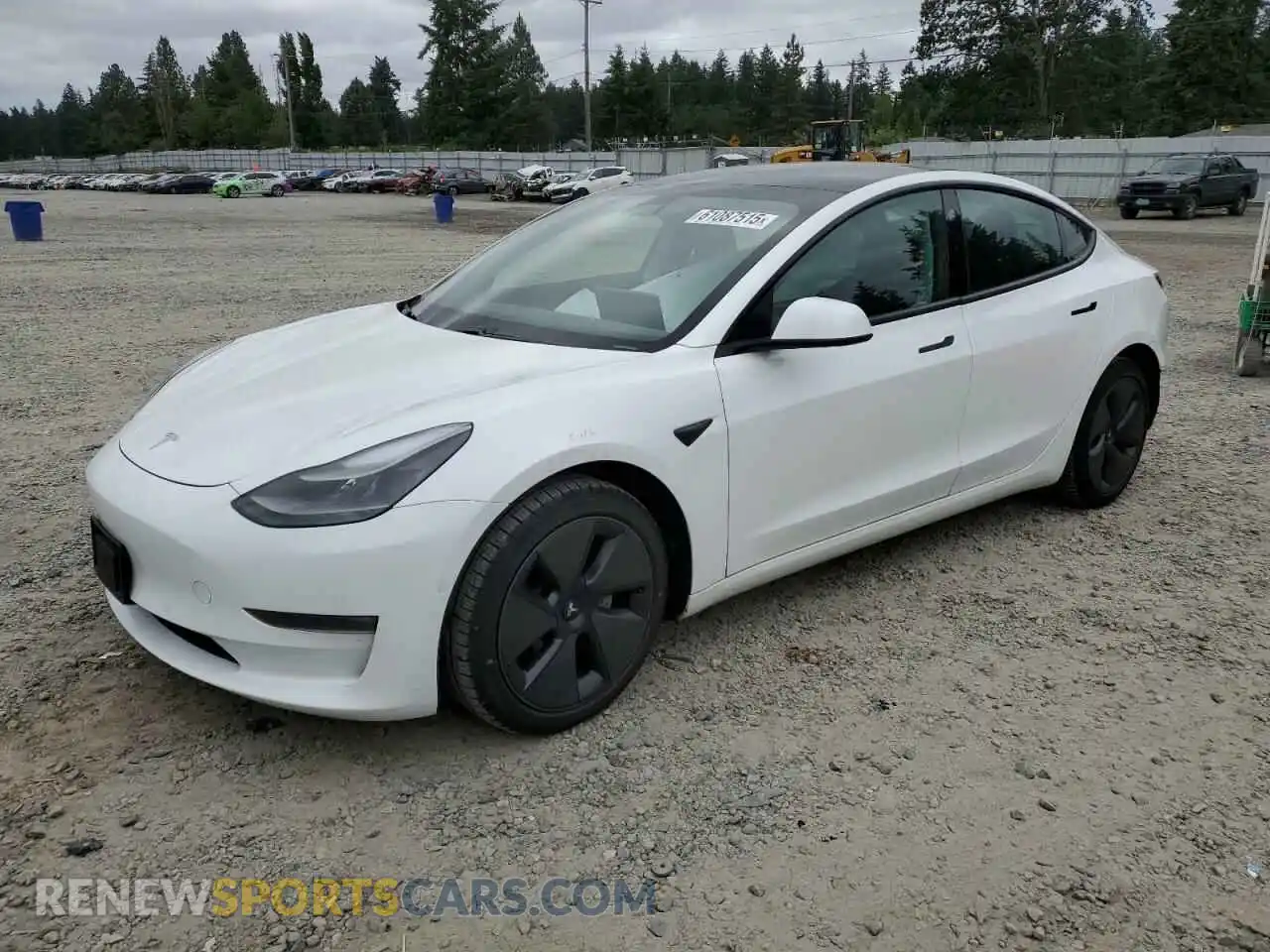 1 Photograph of a damaged car 5YJ3E1EB8MF002410 TESLA MODEL 3 2021