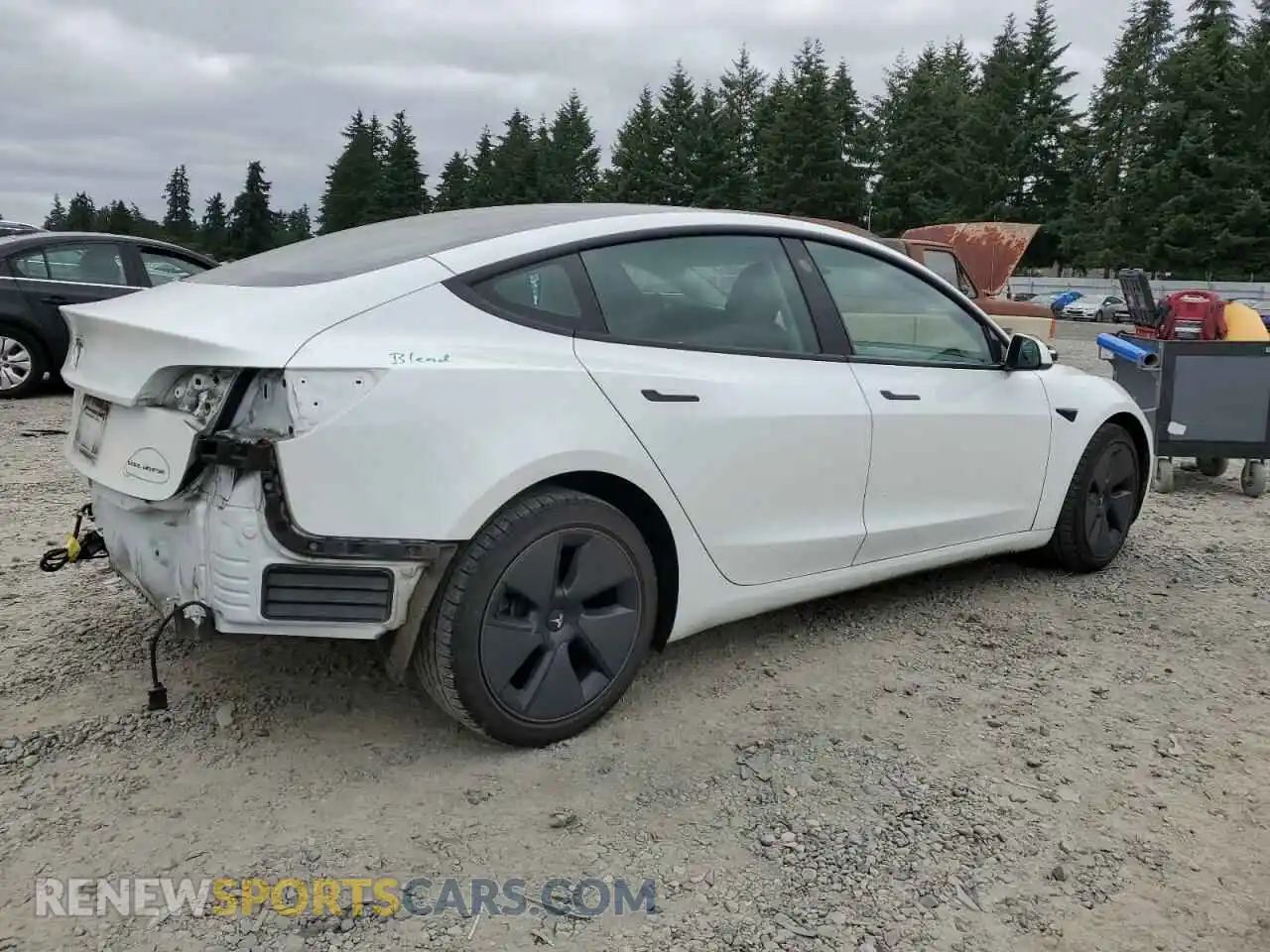 3 Photograph of a damaged car 5YJ3E1EB8MF002410 TESLA MODEL 3 2021
