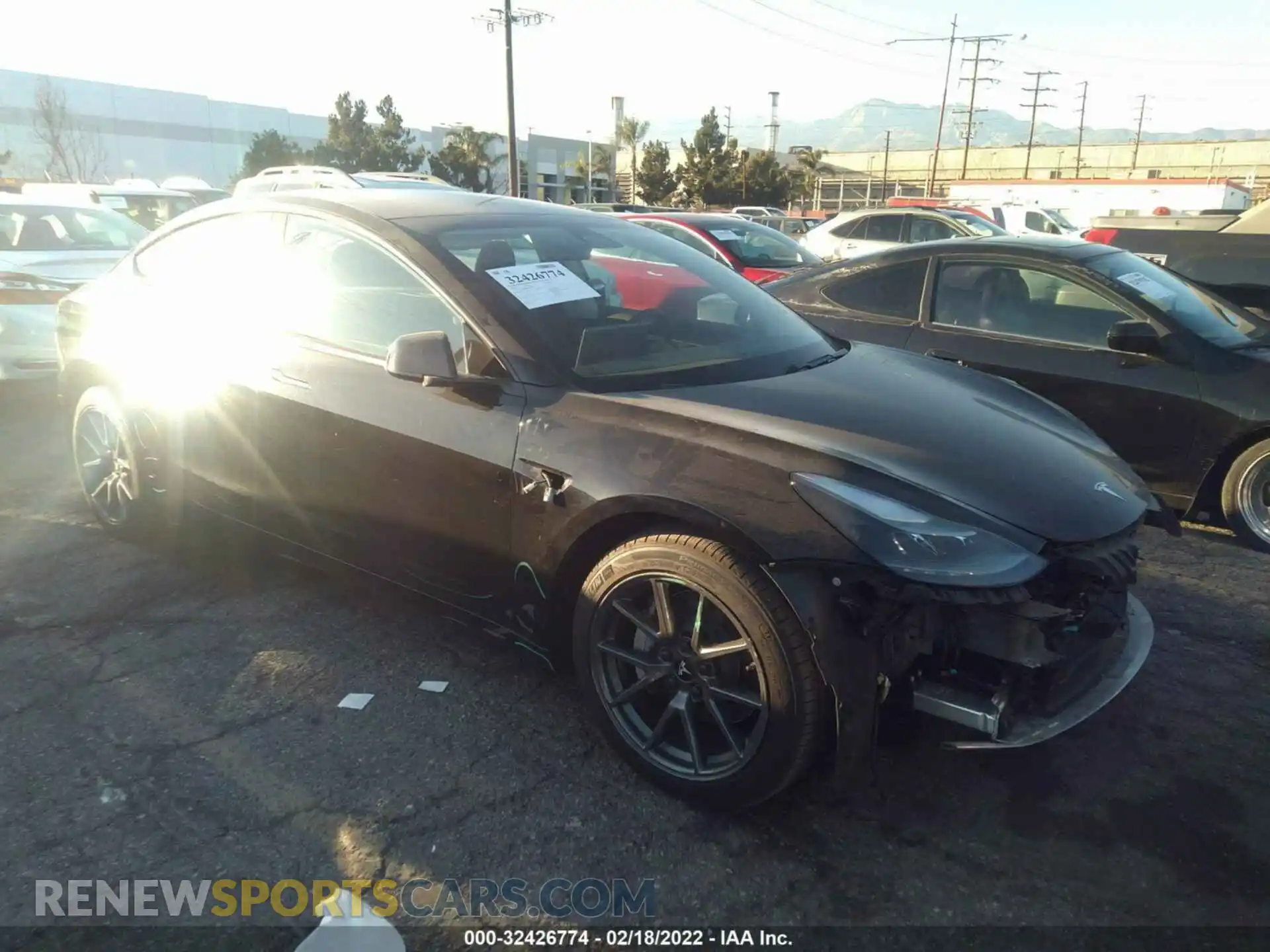 1 Photograph of a damaged car 5YJ3E1EB8MF003847 TESLA MODEL 3 2021