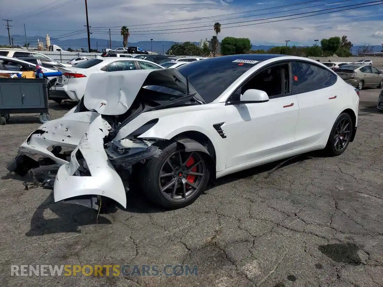 1 fotografías del automóvil dañado 5YJ3E1EB8MF006926 TESLA MODEL 3 2021
