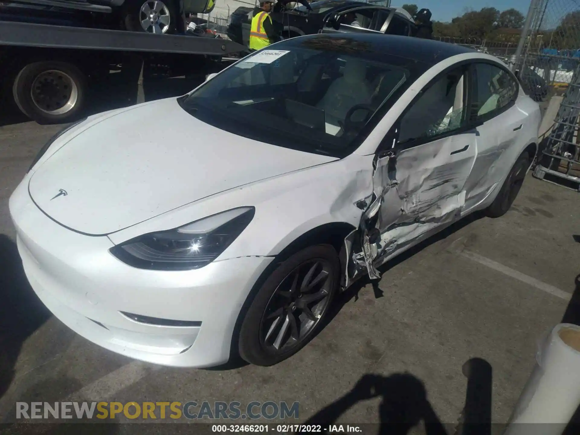 2 Photograph of a damaged car 5YJ3E1EB8MF034239 TESLA MODEL 3 2021