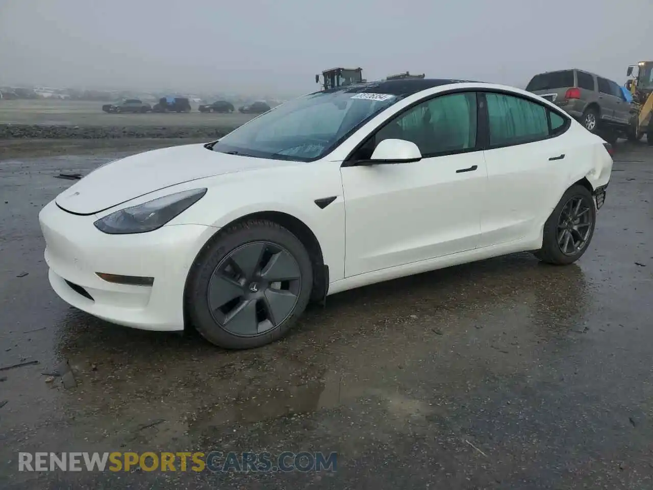1 Photograph of a damaged car 5YJ3E1EB8MF046827 TESLA MODEL 3 2021