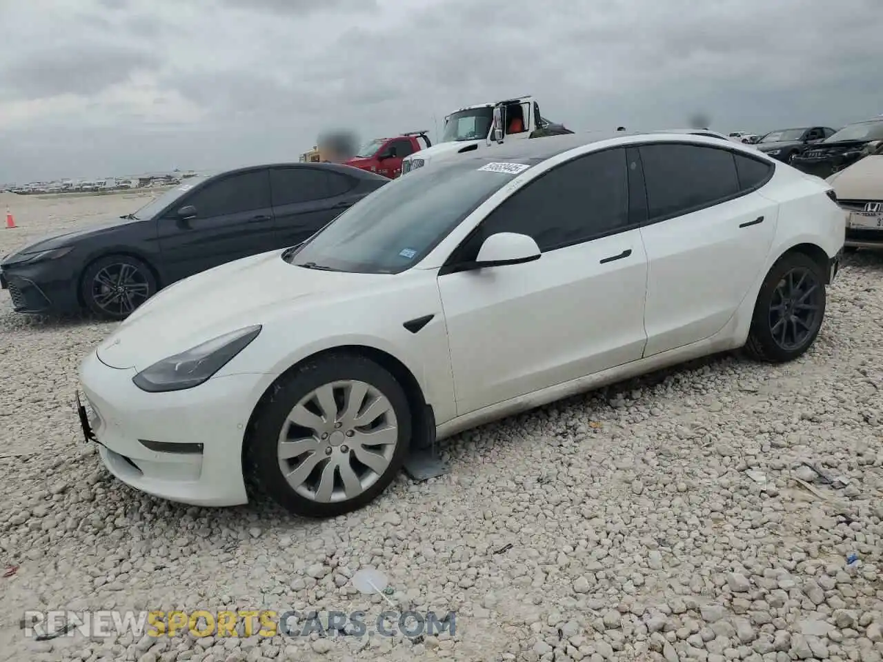 1 Photograph of a damaged car 5YJ3E1EB8MF079732 TESLA MODEL 3 2021
