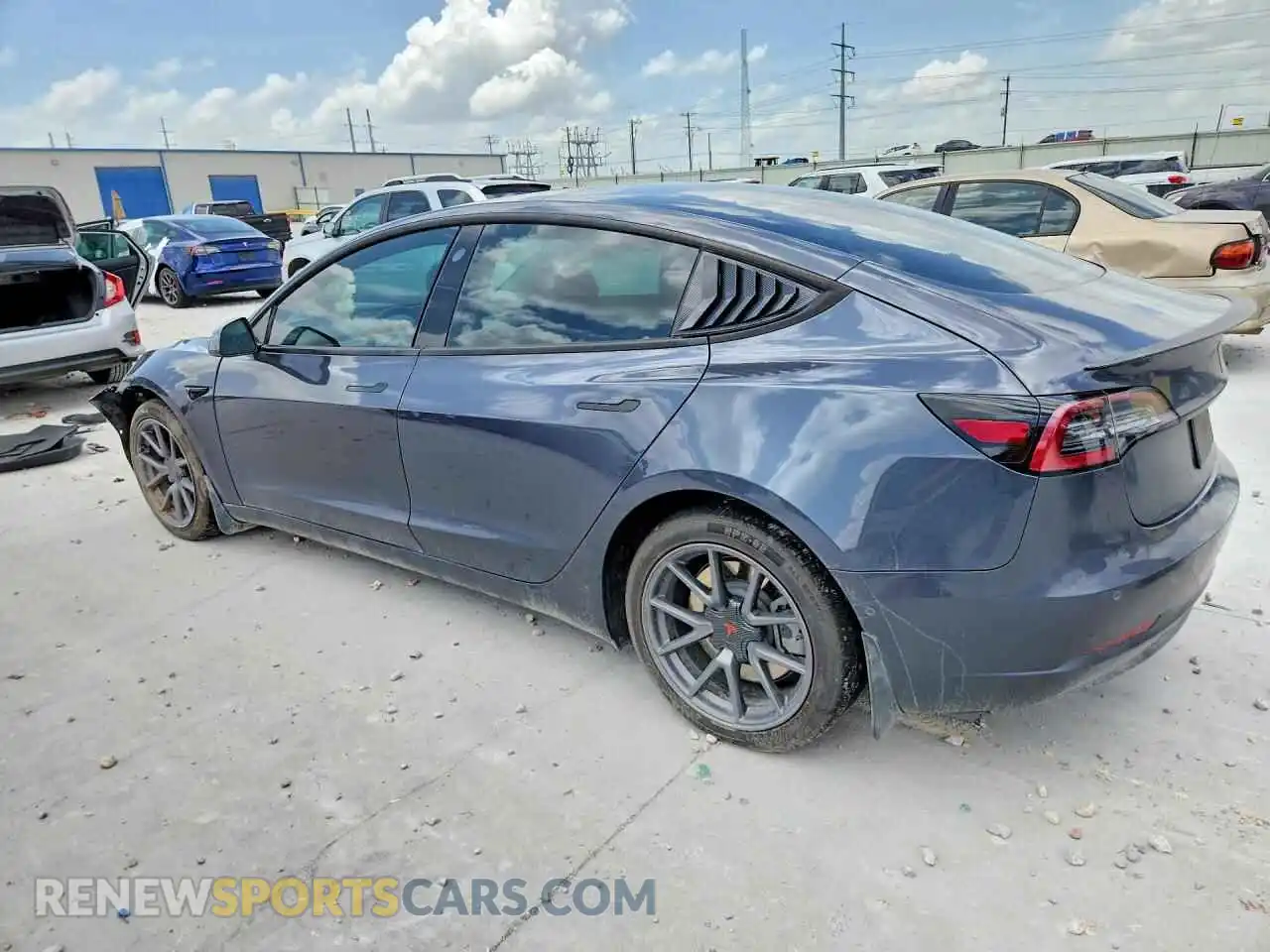 2 Photograph of a damaged car 5YJ3E1EB8MF836726 TESLA MODEL 3 2021