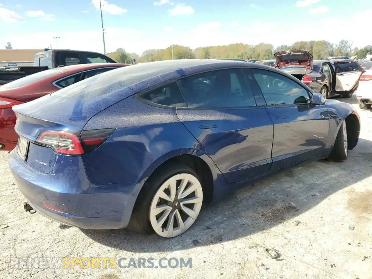 3 Photograph of a damaged car 5YJ3E1EB8MF849508 TESLA MODEL 3 2021