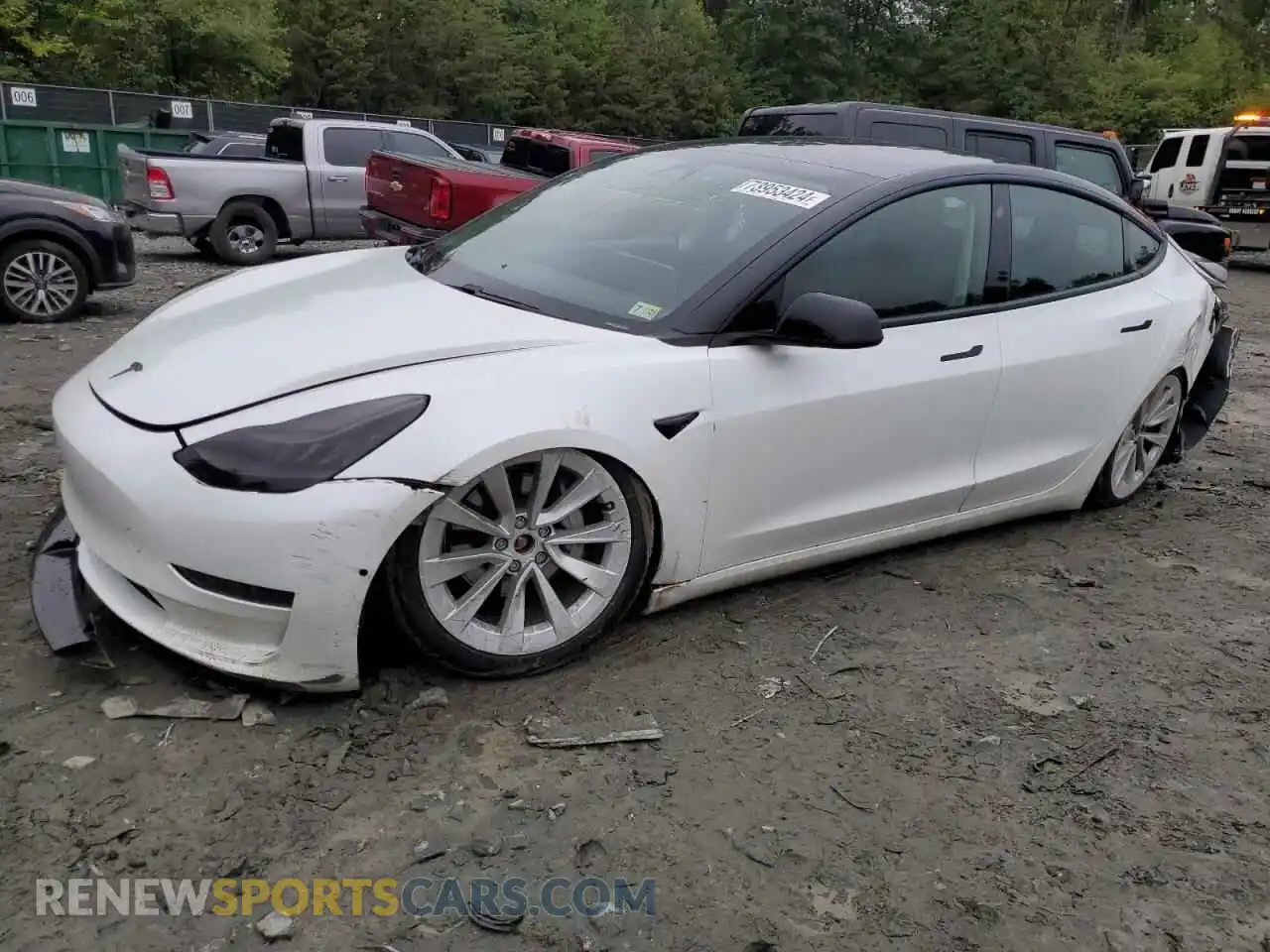 1 Photograph of a damaged car 5YJ3E1EB8MF859813 TESLA MODEL 3 2021