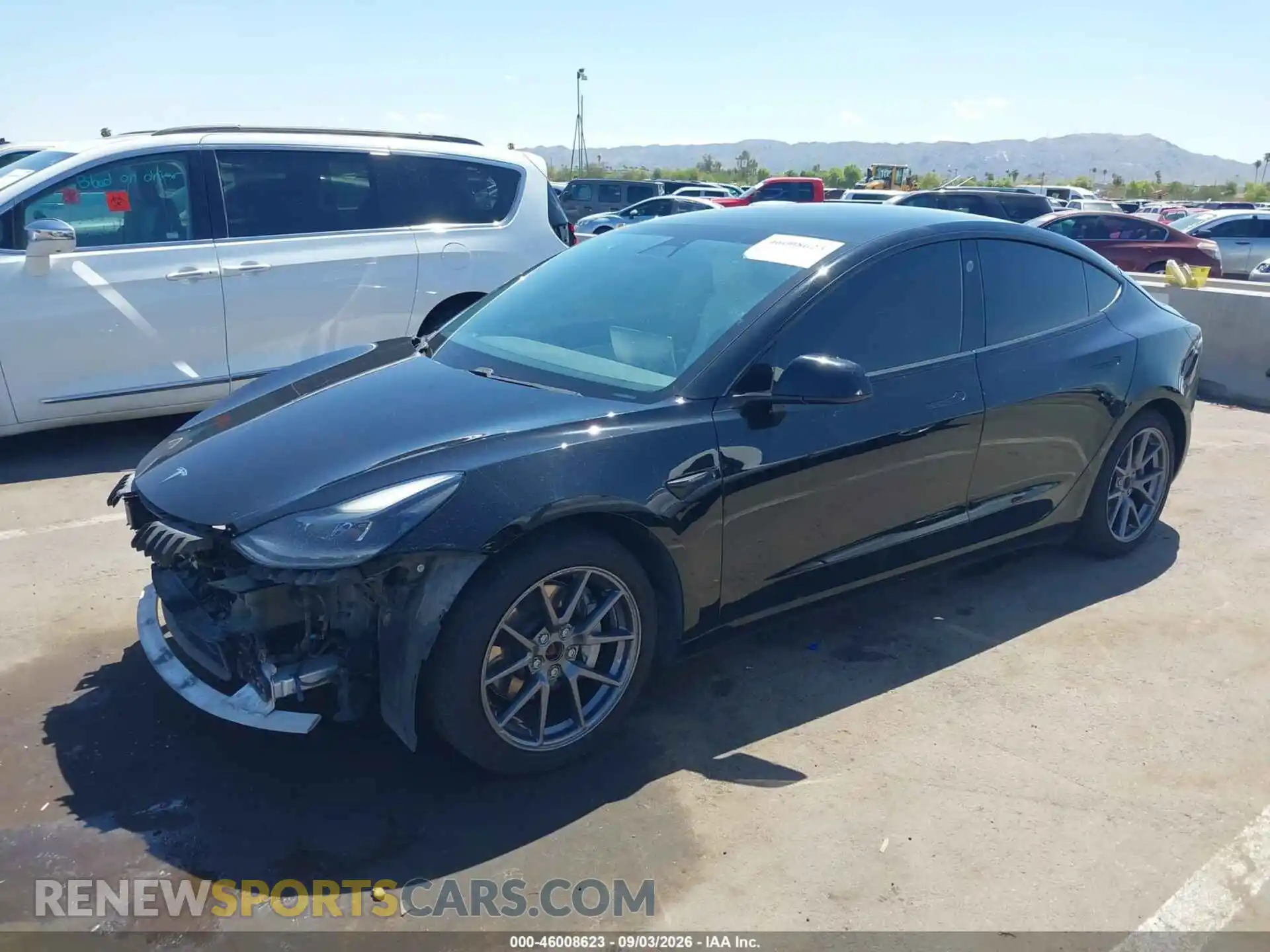 2 Photograph of a damaged car 5YJ3E1EB8MF868642 TESLA MODEL 3 2021