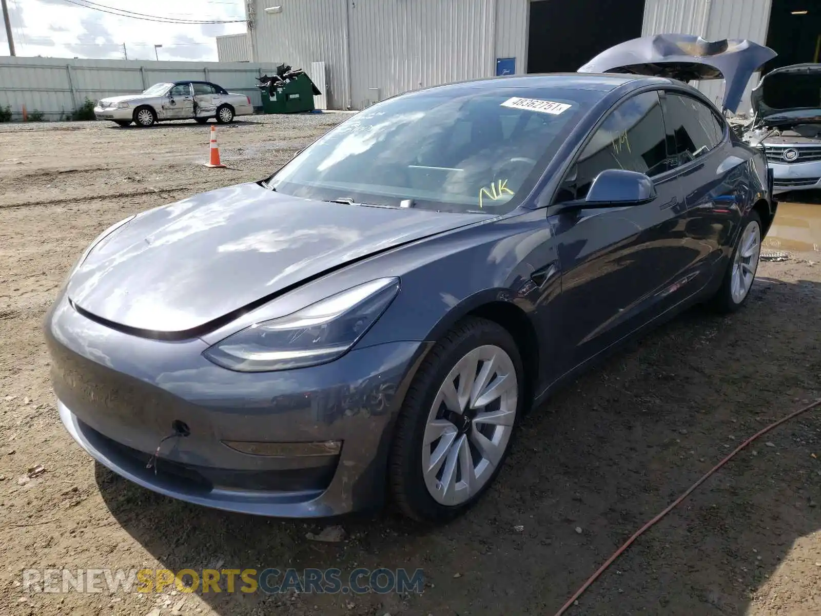2 Photograph of a damaged car 5YJ3E1EB8MF902658 TESLA MODEL 3 2021