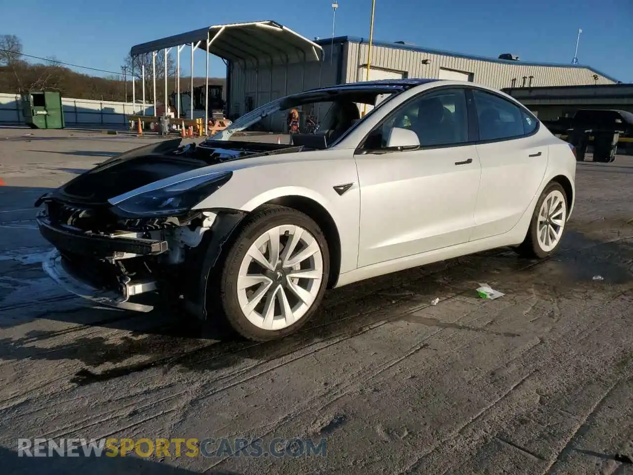 1 Photograph of a damaged car 5YJ3E1EB8MF924238 TESLA MODEL 3 2021