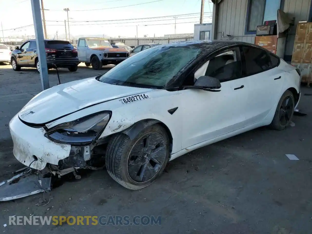 1 Photograph of a damaged car 5YJ3E1EB8MF937782 TESLA MODEL 3 2021