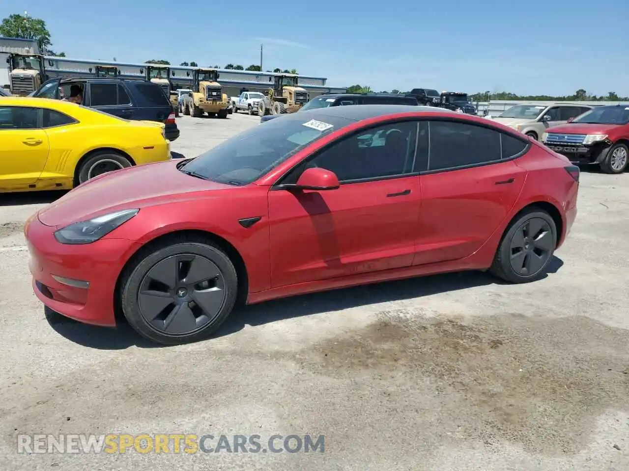 1 Photograph of a damaged car 5YJ3E1EB8MF979773 TESLA MODEL 3 2021