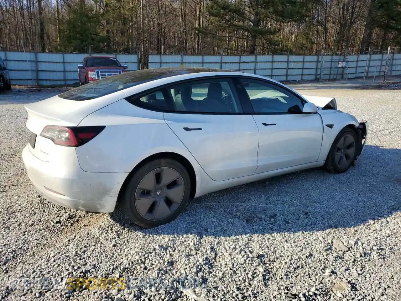 3 fotografías del automóvil dañado 5YJ3E1EB8MF979997 TESLA MODEL 3 2021
