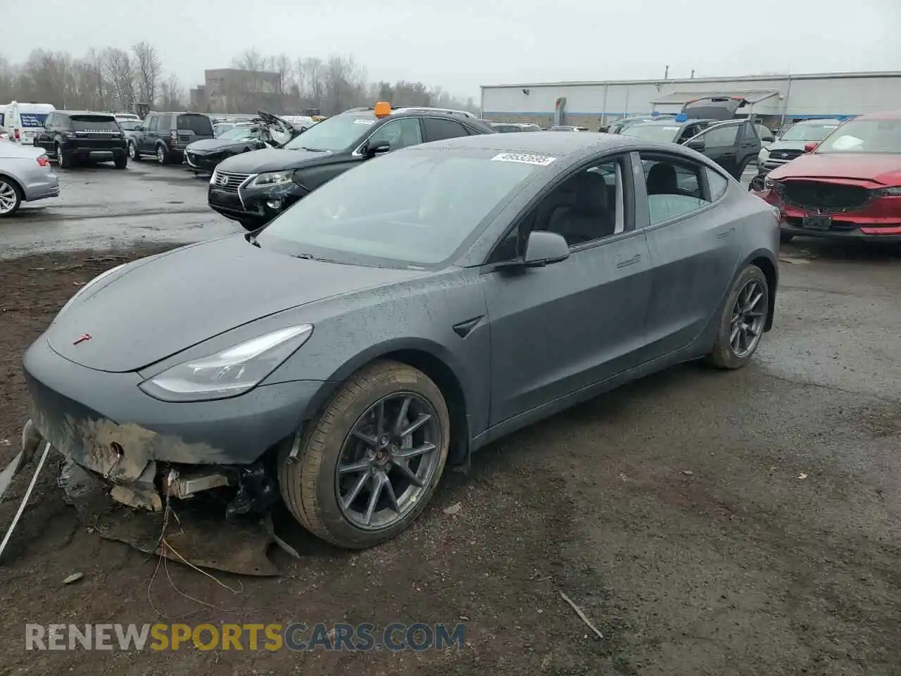 1 Photograph of a damaged car 5YJ3E1EB8MF983905 TESLA MODEL 3 2021