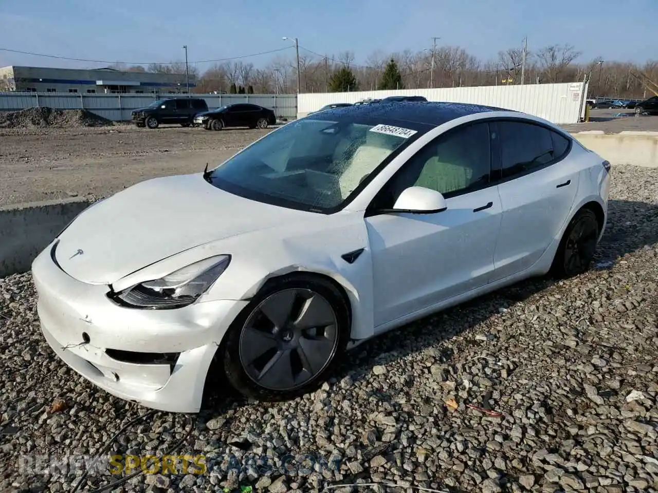 1 Photograph of a damaged car 5YJ3E1EB8MF992992 TESLA MODEL 3 2021