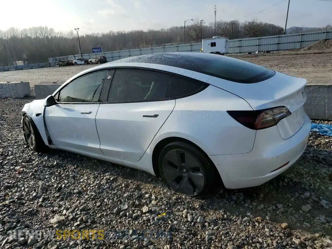 2 Photograph of a damaged car 5YJ3E1EB8MF992992 TESLA MODEL 3 2021