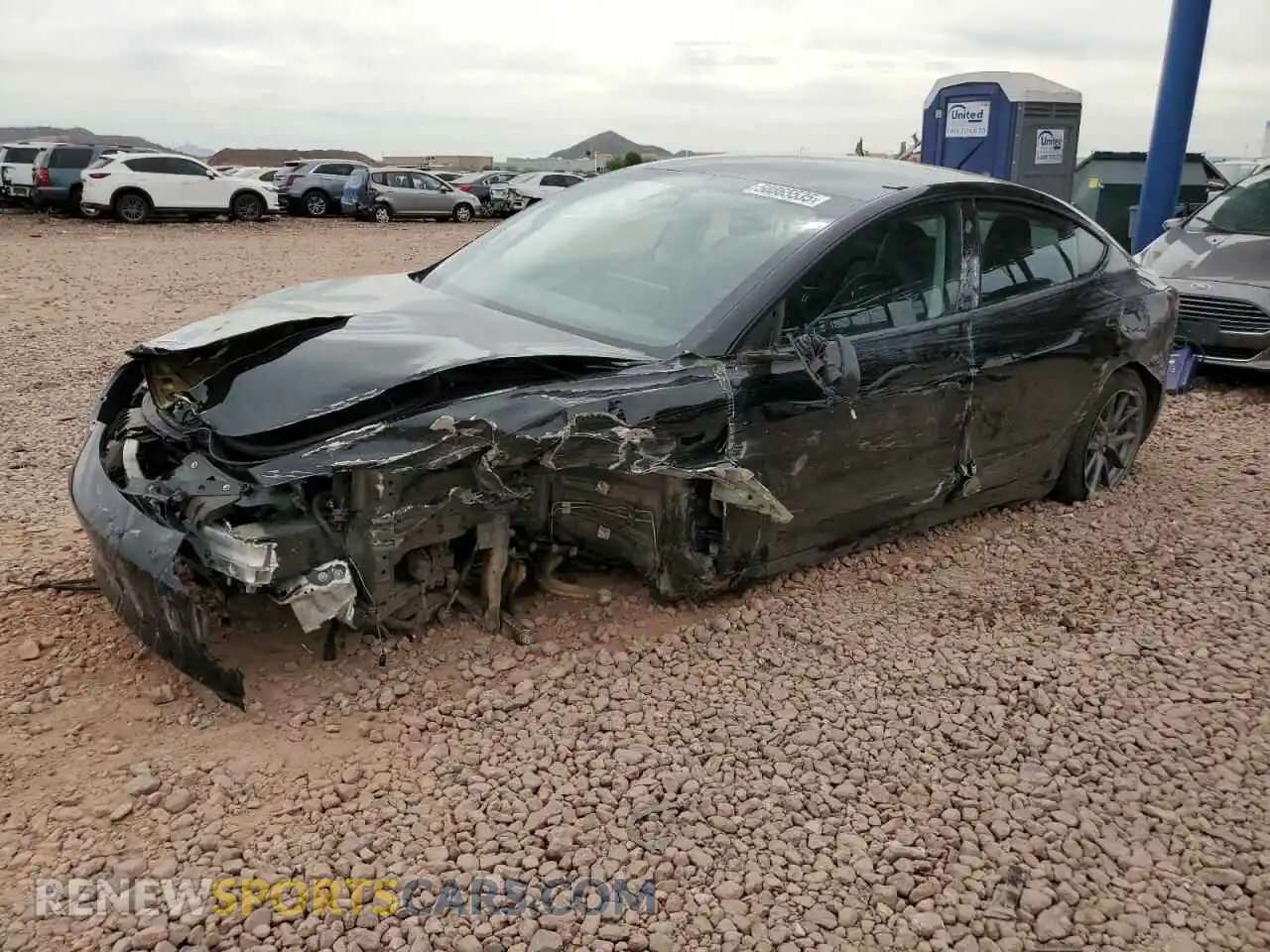 1 Photograph of a damaged car 5YJ3E1EB9MF032810 TESLA MODEL 3 2021