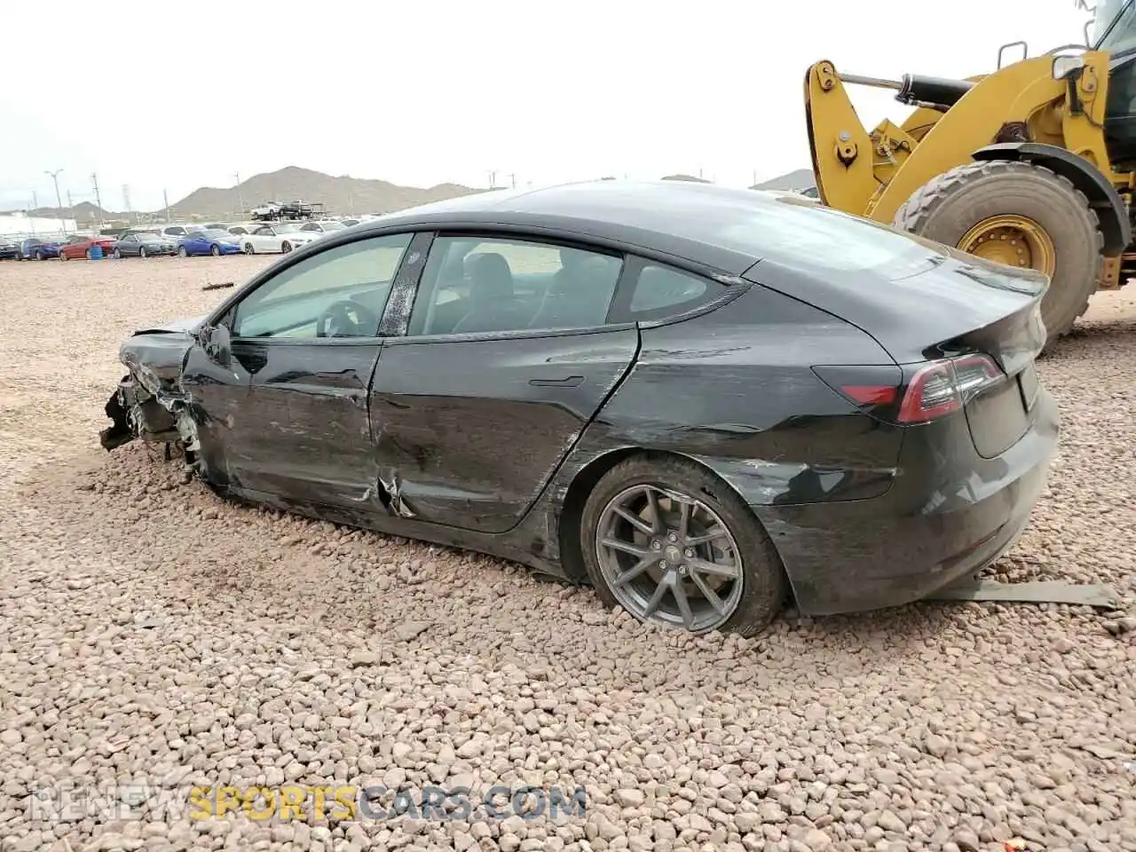 2 Photograph of a damaged car 5YJ3E1EB9MF032810 TESLA MODEL 3 2021