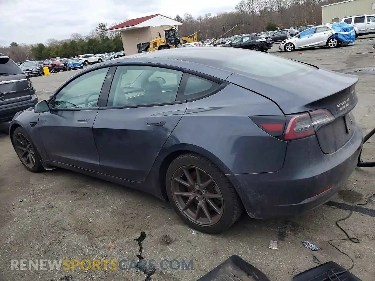 2 Photograph of a damaged car 5YJ3E1EB9MF060171 TESLA MODEL 3 2021
