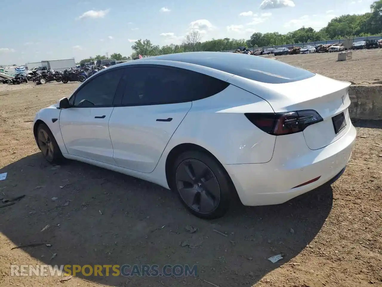 2 Фотография поврежденного автомобиля 5YJ3E1EB9MF067413 TESLA MODEL 3 2021