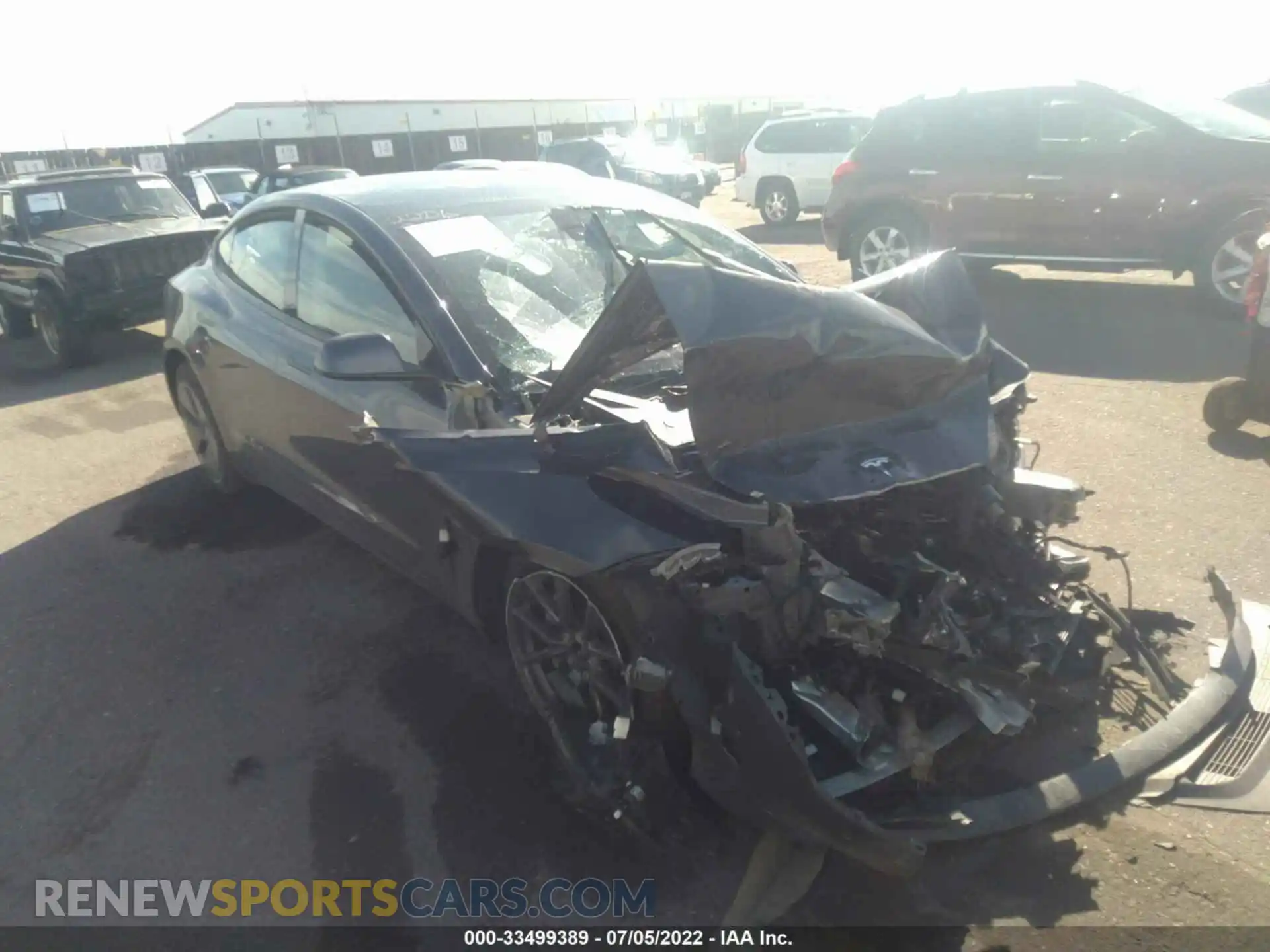 1 Photograph of a damaged car 5YJ3E1EB9MF069274 TESLA MODEL 3 2021