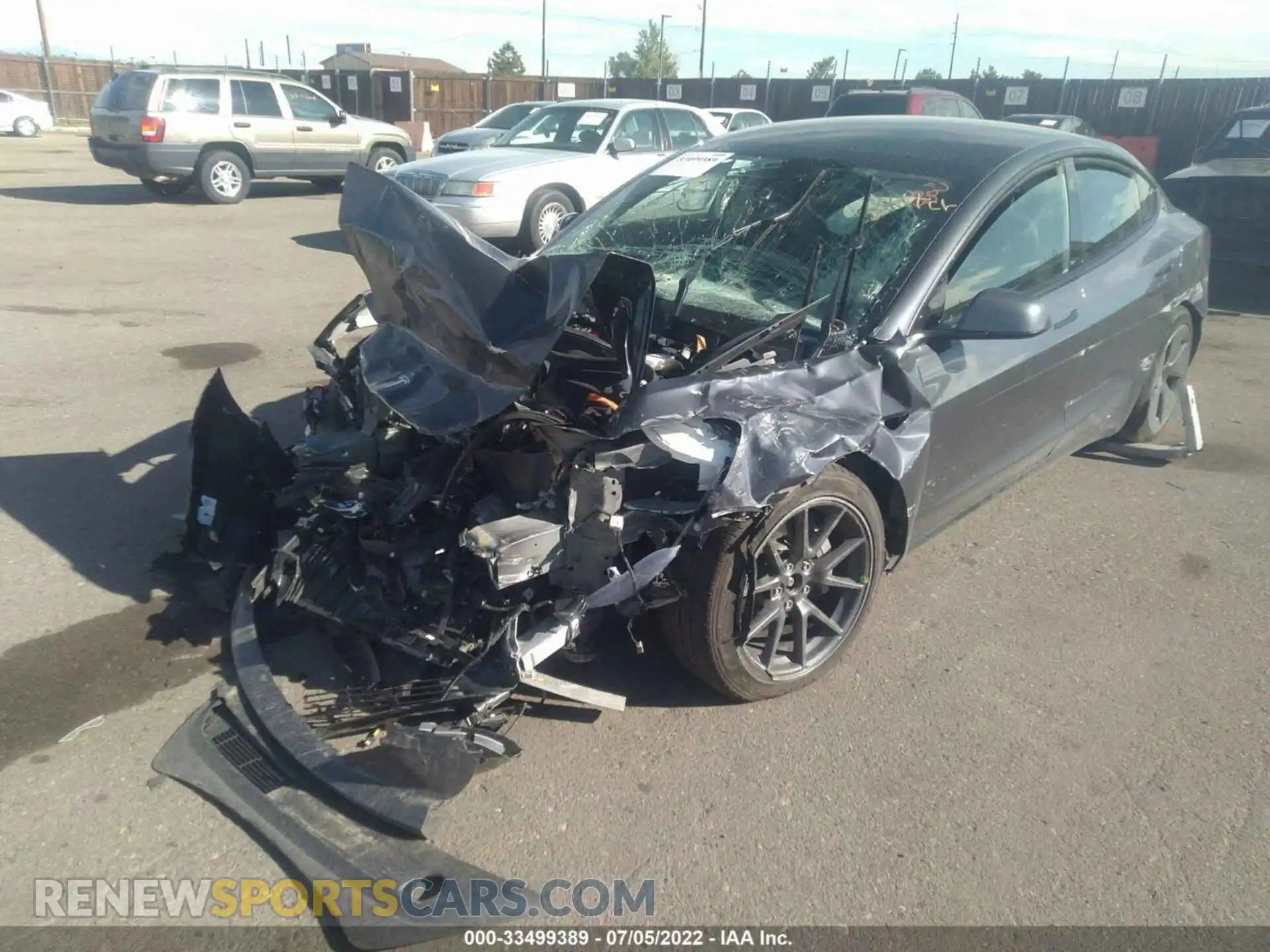 2 Photograph of a damaged car 5YJ3E1EB9MF069274 TESLA MODEL 3 2021