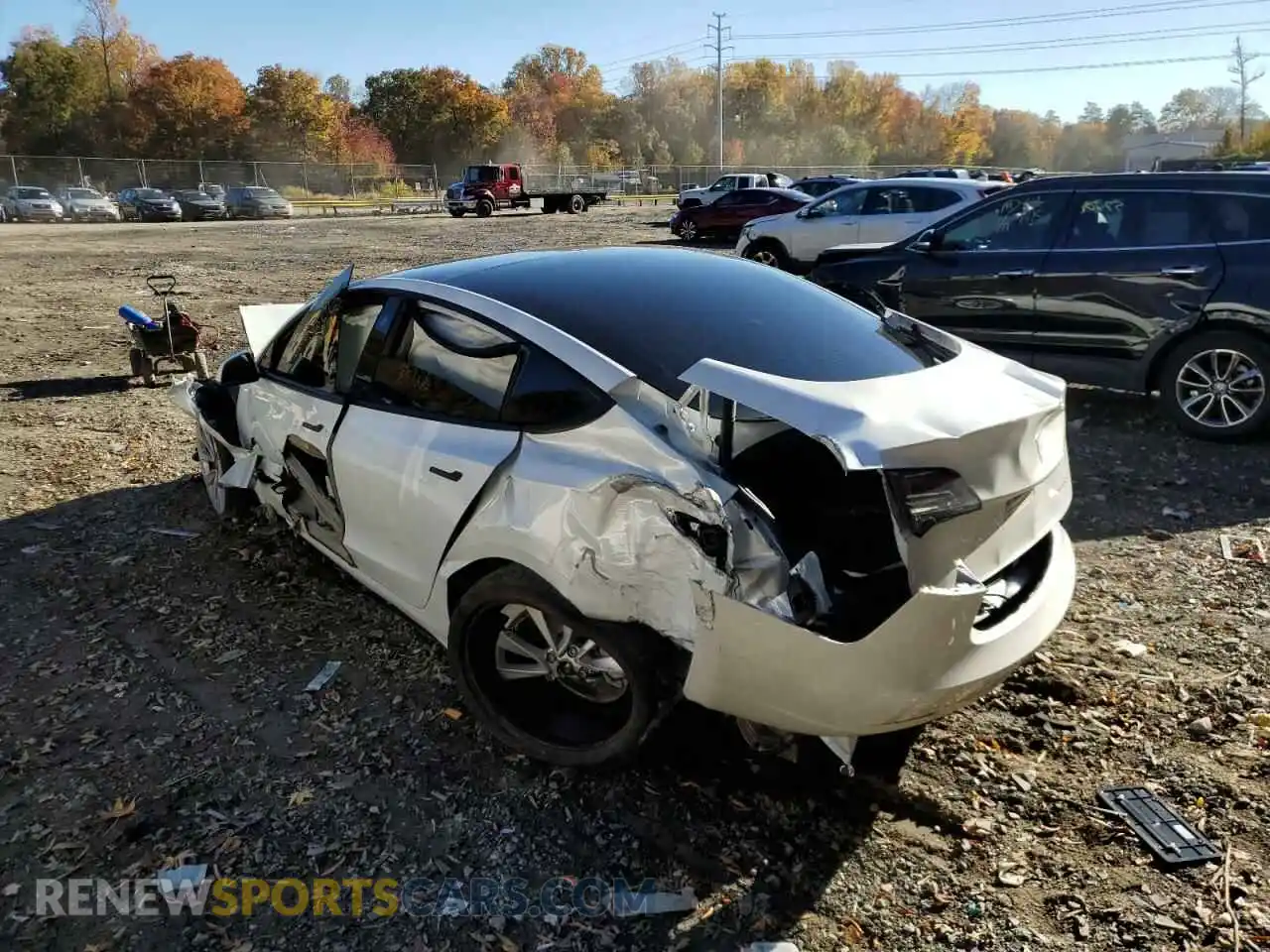 3 Photograph of a damaged car 5YJ3E1EB9MF083806 TESLA MODEL 3 2021