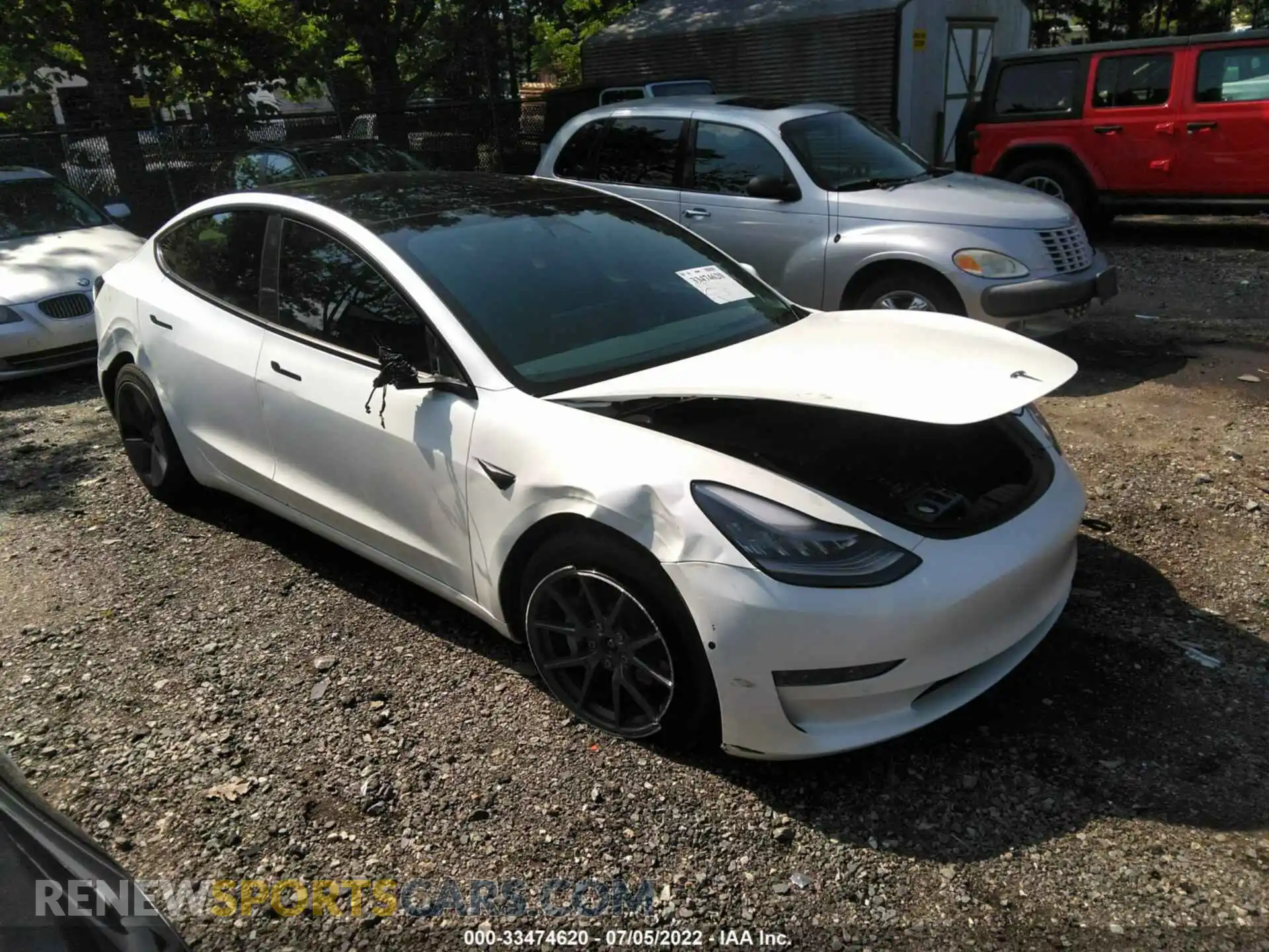 1 Photograph of a damaged car 5YJ3E1EB9MF836864 TESLA MODEL 3 2021