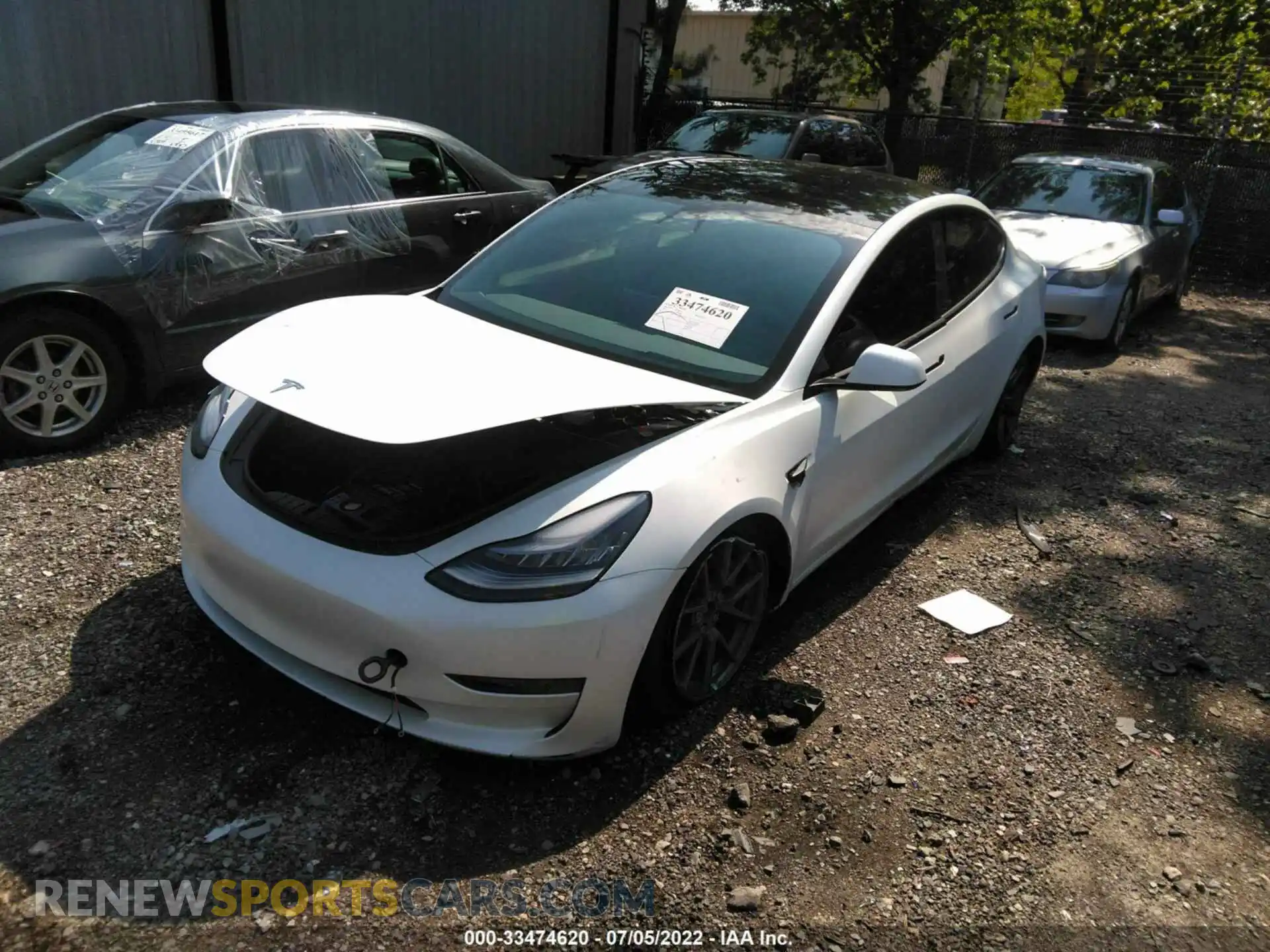 2 Photograph of a damaged car 5YJ3E1EB9MF836864 TESLA MODEL 3 2021