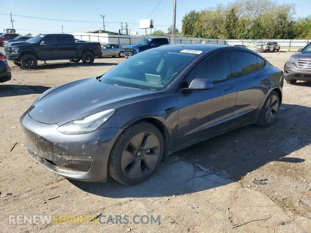 1 Фотография поврежденного автомобиля 5YJ3E1EB9MF853132 TESLA MODEL 3 2021