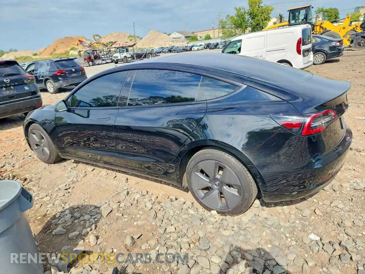 2 Photograph of a damaged car 5YJ3E1EB9MF857987 TESLA MODEL 3 2021