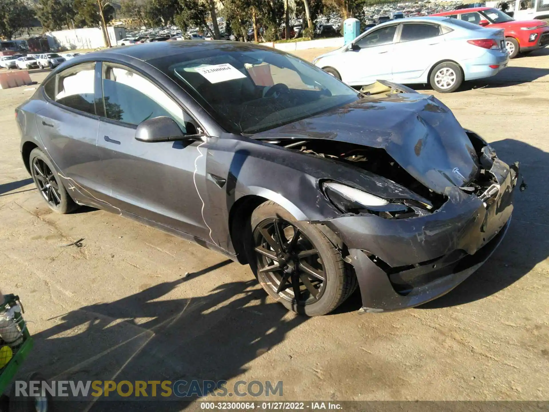 1 Photograph of a damaged car 5YJ3E1EB9MF878354 TESLA MODEL 3 2021