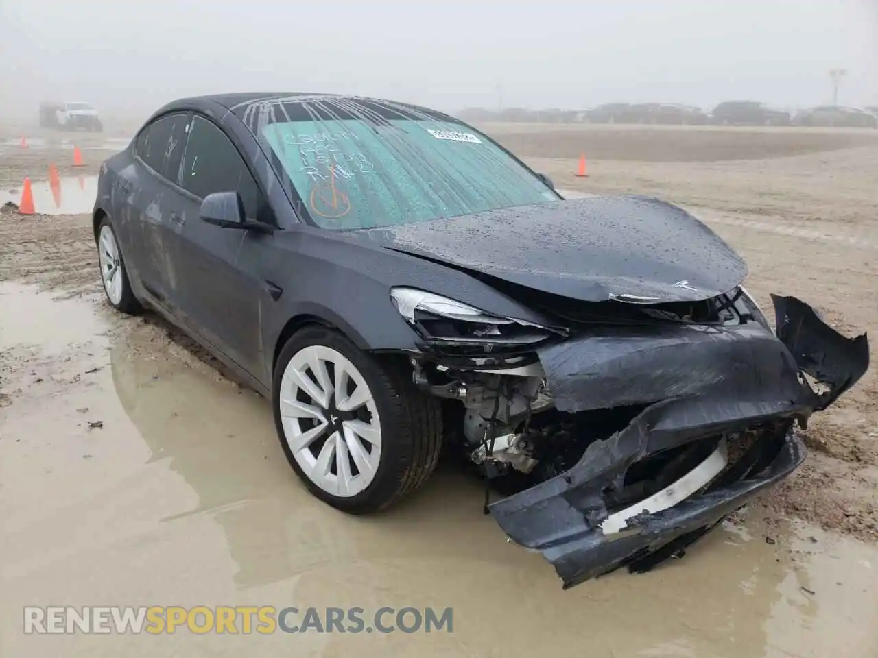 1 fotografías del automóvil dañado 5YJ3E1EB9MF916195 TESLA MODEL 3 2021