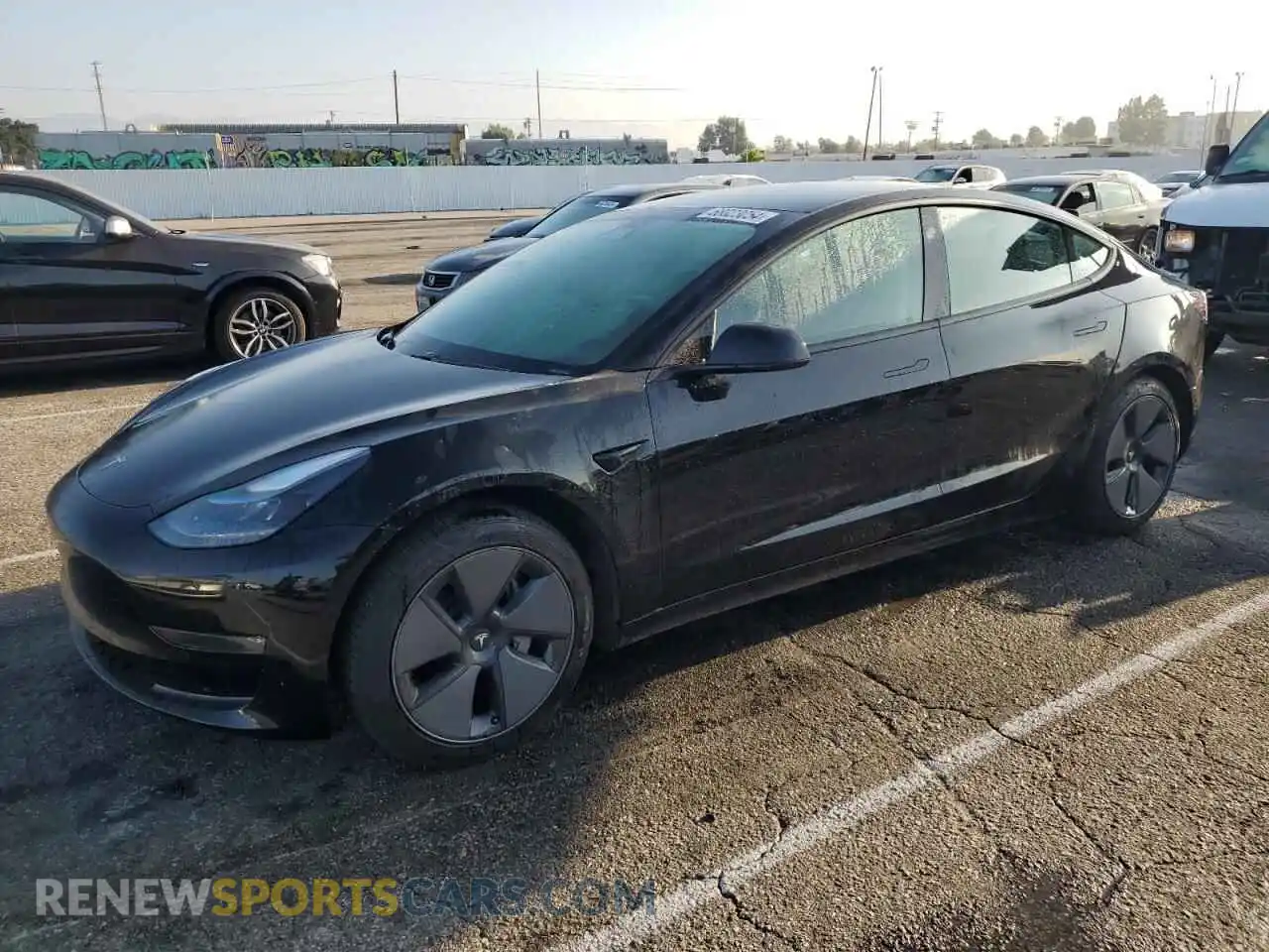 1 Фотография поврежденного автомобиля 5YJ3E1EB9MF937225 TESLA MODEL 3 2021