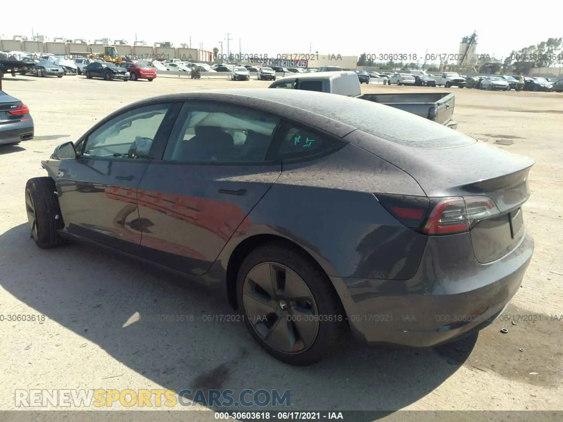 3 Photograph of a damaged car 5YJ3E1EB9MF938441 TESLA MODEL 3 2021