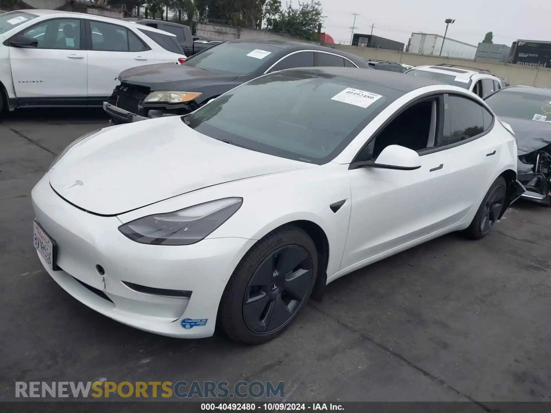 2 Photograph of a damaged car 5YJ3E1EB9MF939038 TESLA MODEL 3 2021