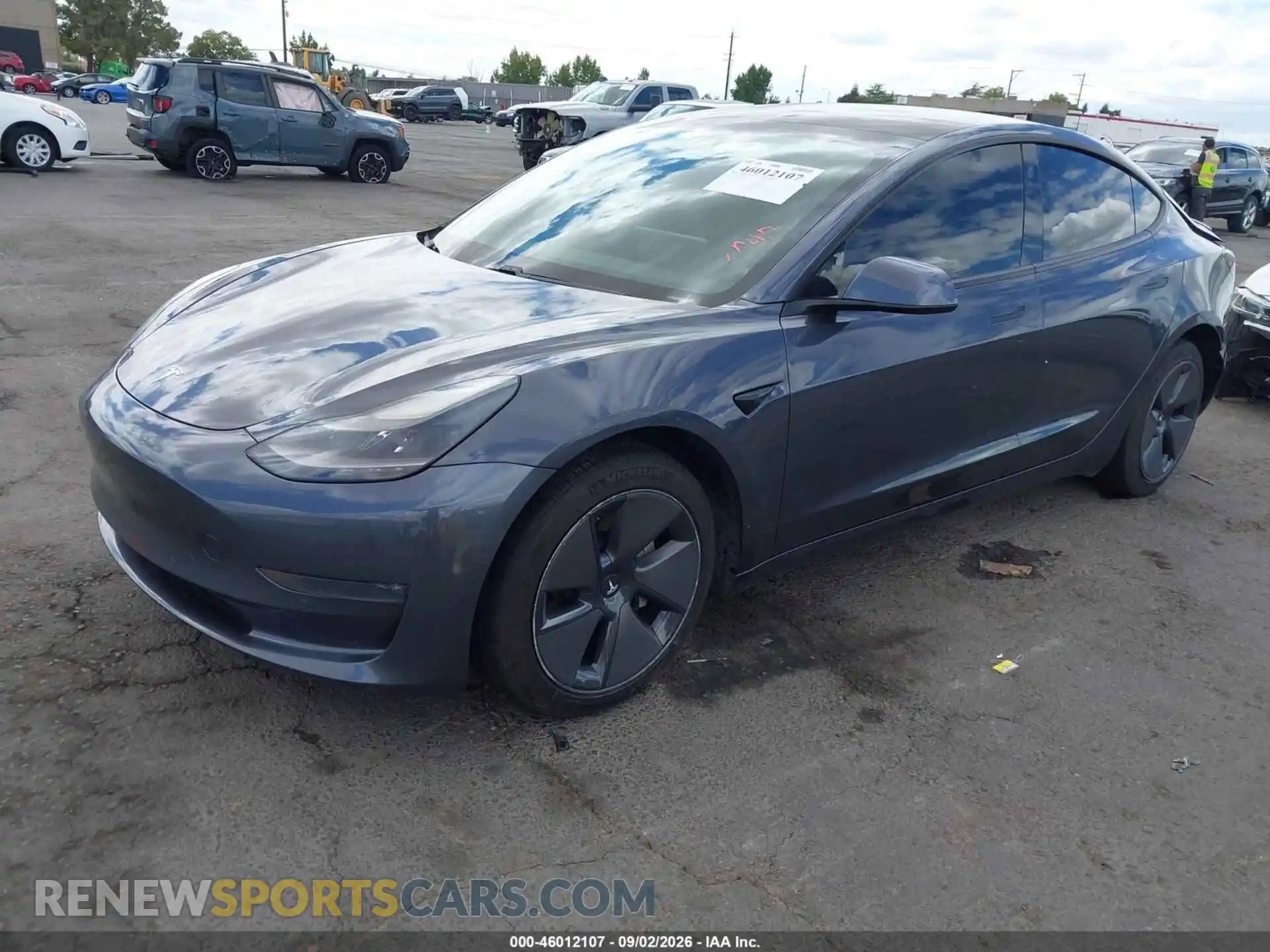 2 Photograph of a damaged car 5YJ3E1EB9MF978857 TESLA MODEL 3 2021