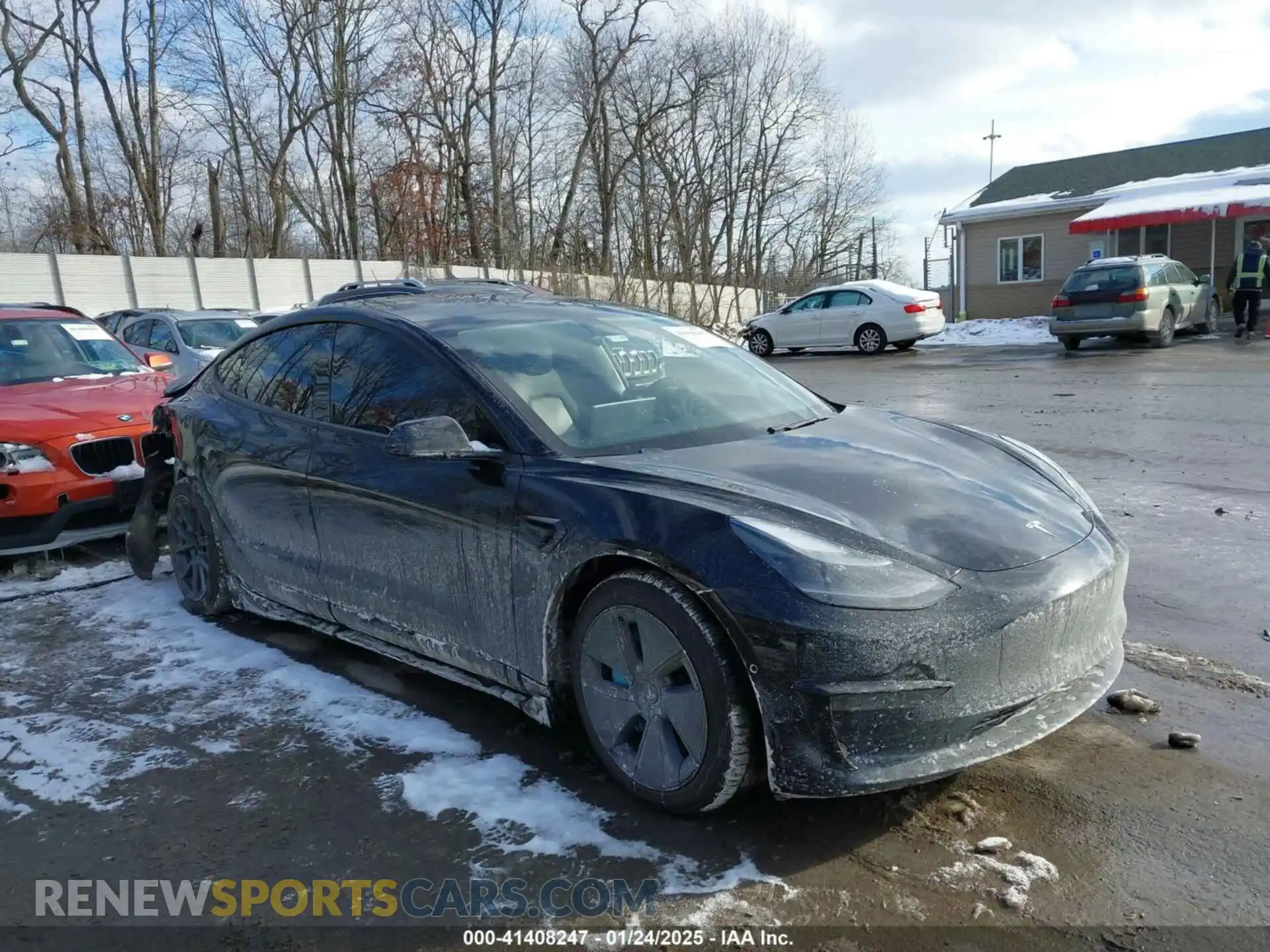 1 Photograph of a damaged car 5YJ3E1EB9MF993102 TESLA MODEL 3 2021