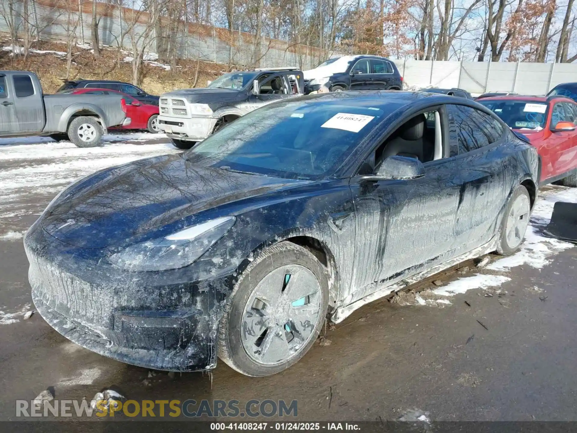 2 Photograph of a damaged car 5YJ3E1EB9MF993102 TESLA MODEL 3 2021