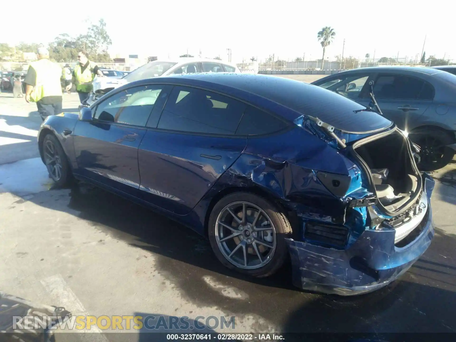 3 fotografías del automóvil dañado 5YJ3E1EBXMF003588 TESLA MODEL 3 2021