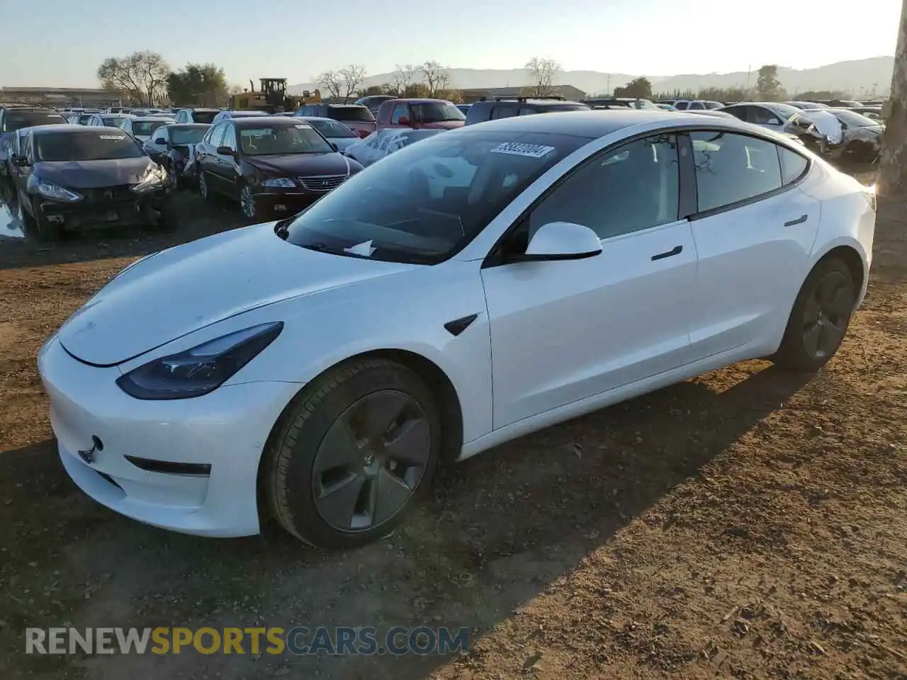 1 Photograph of a damaged car 5YJ3E1EBXMF010041 TESLA MODEL 3 2021