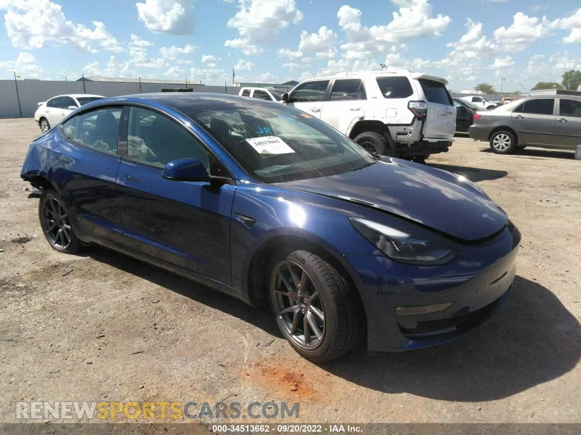 1 Photograph of a damaged car 5YJ3E1EBXMF012940 TESLA MODEL 3 2021