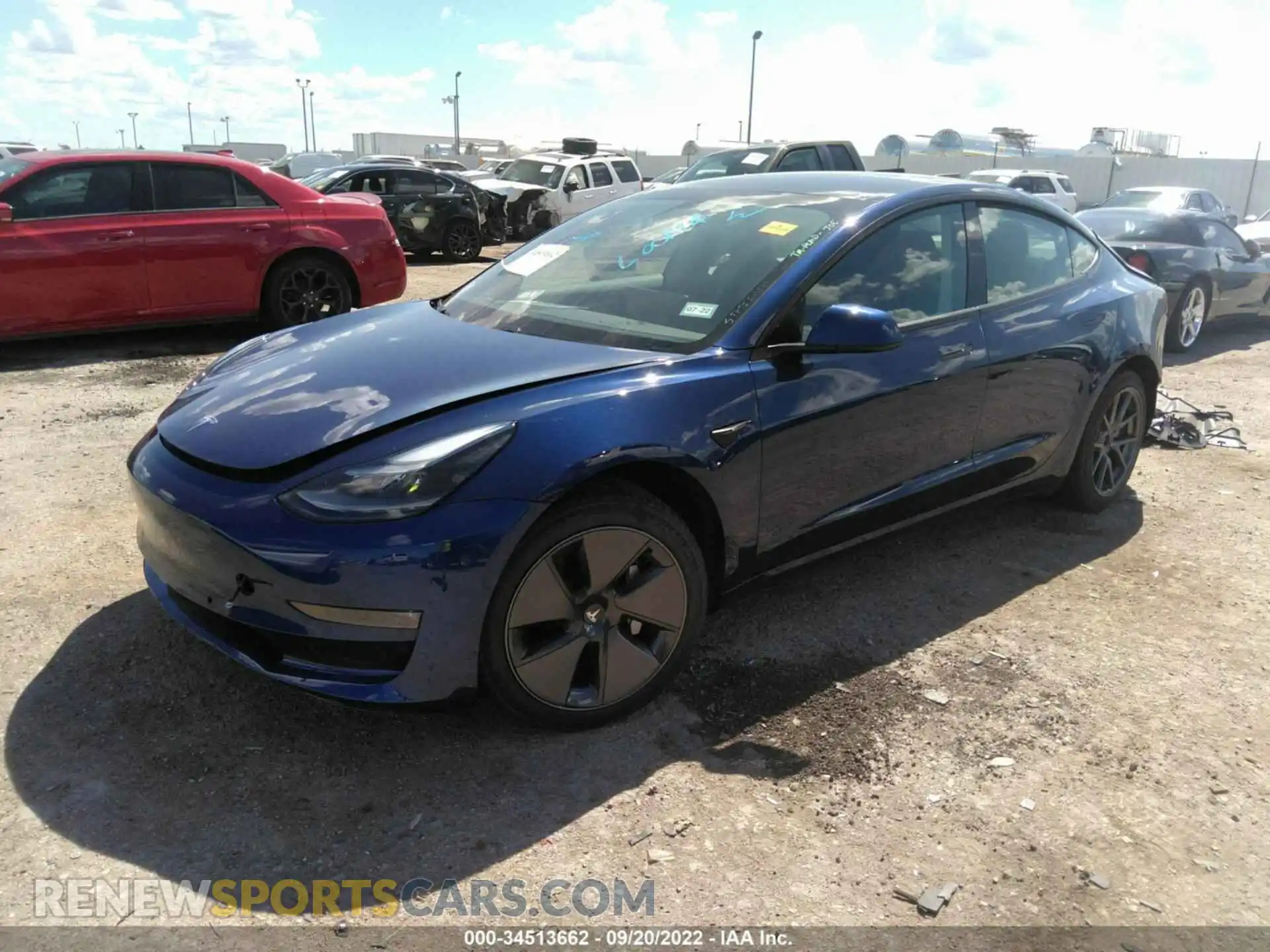 2 Photograph of a damaged car 5YJ3E1EBXMF012940 TESLA MODEL 3 2021