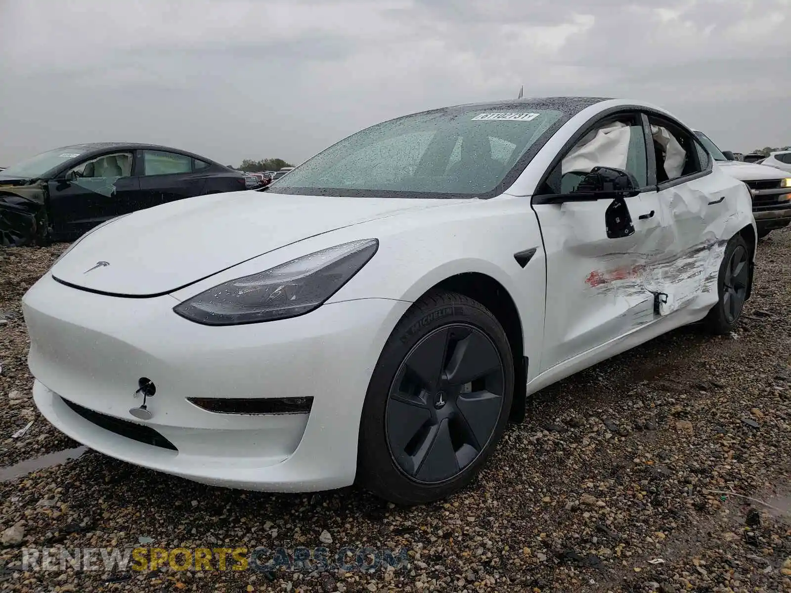 2 Фотография поврежденного автомобиля 5YJ3E1EBXMF012971 TESLA MODEL 3 2021
