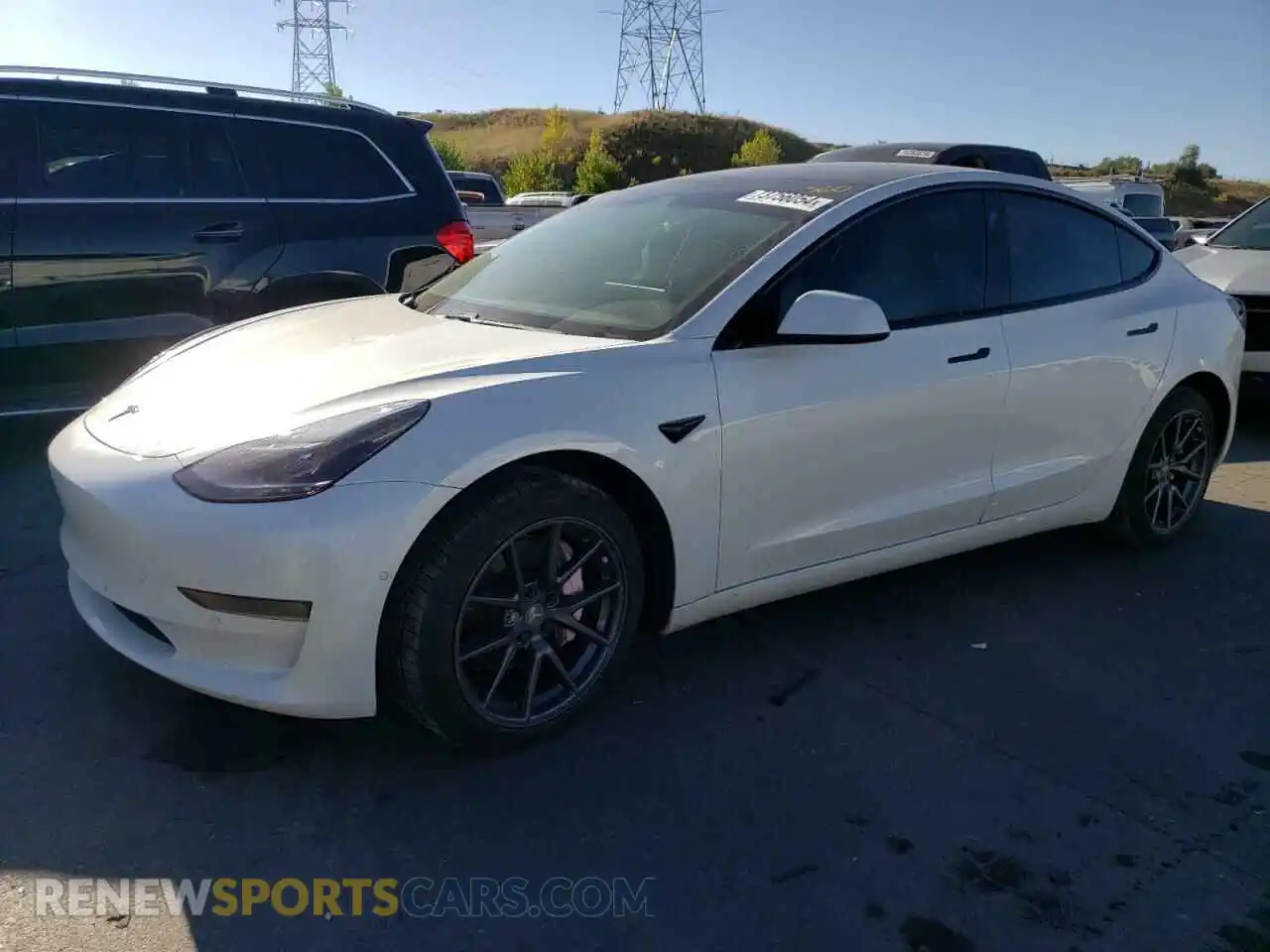 1 Photograph of a damaged car 5YJ3E1EBXMF013344 TESLA MODEL 3 2021