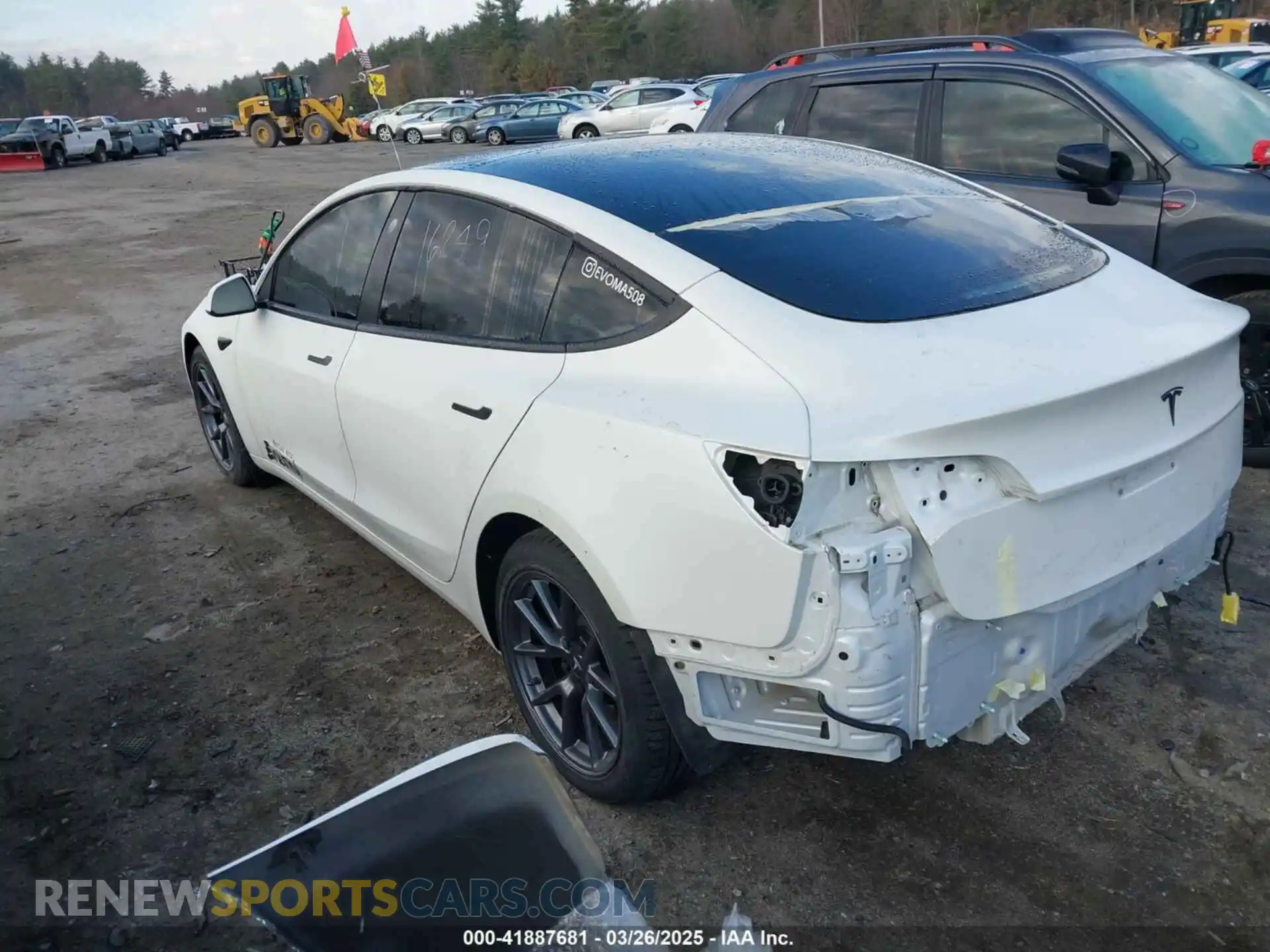 3 fotografías del automóvil dañado 5YJ3E1EBXMF020035 TESLA MODEL 3 2021