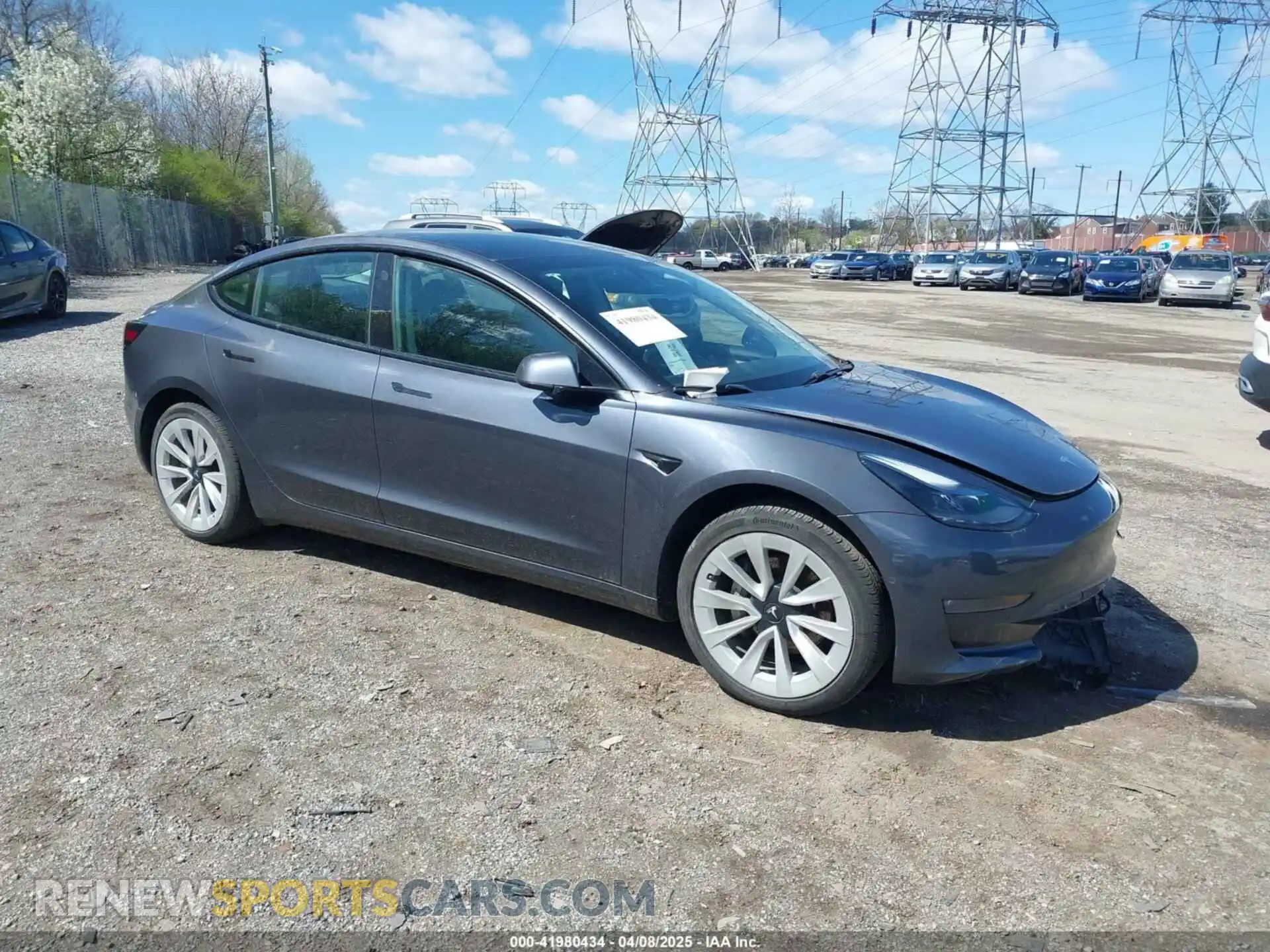 1 Photograph of a damaged car 5YJ3E1EBXMF036171 TESLA MODEL 3 2021