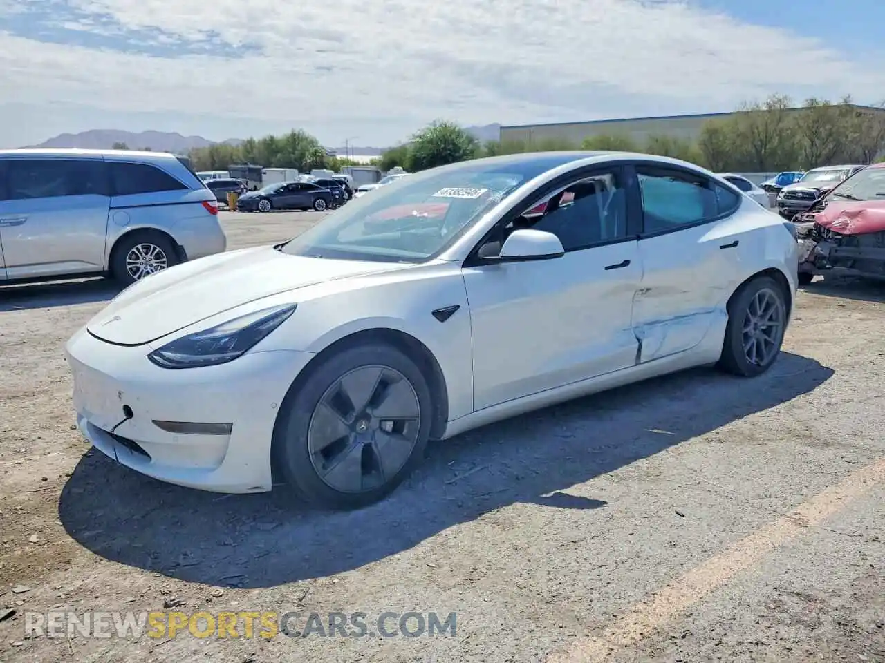 1 Фотография поврежденного автомобиля 5YJ3E1EBXMF037918 TESLA MODEL 3 2021