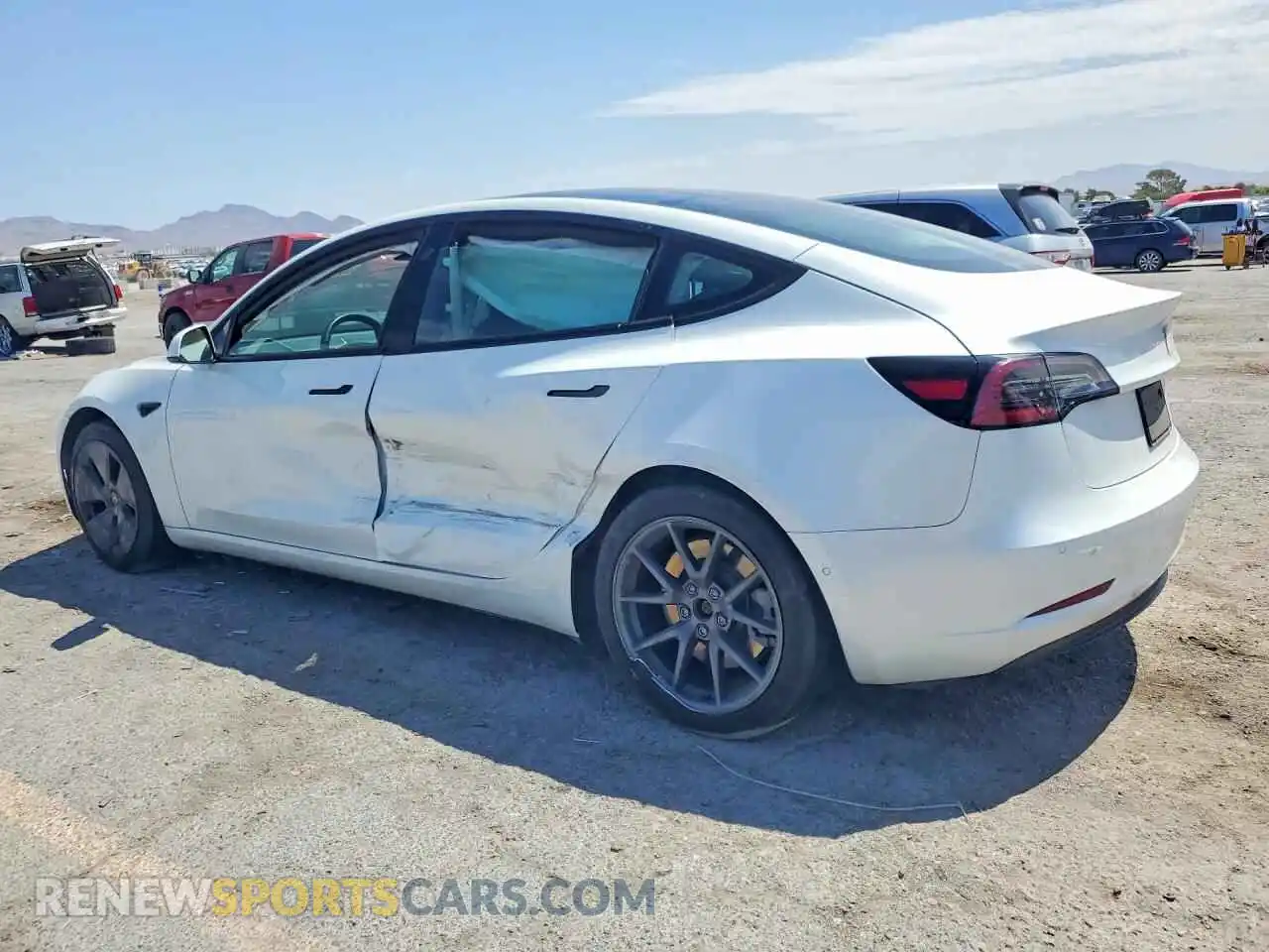 2 Фотография поврежденного автомобиля 5YJ3E1EBXMF037918 TESLA MODEL 3 2021