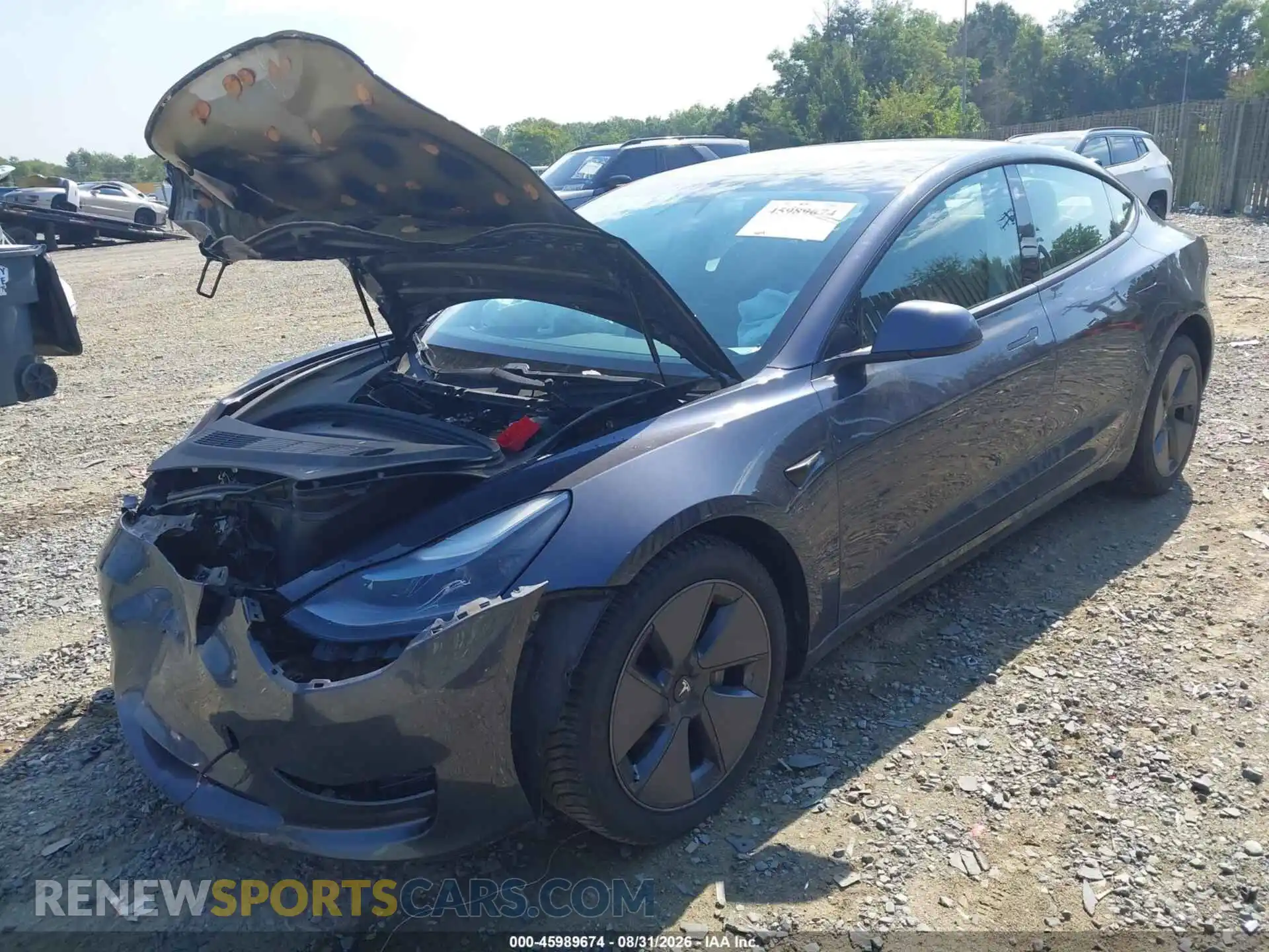 2 fotografías del automóvil dañado 5YJ3E1EBXMF048451 TESLA MODEL 3 2021