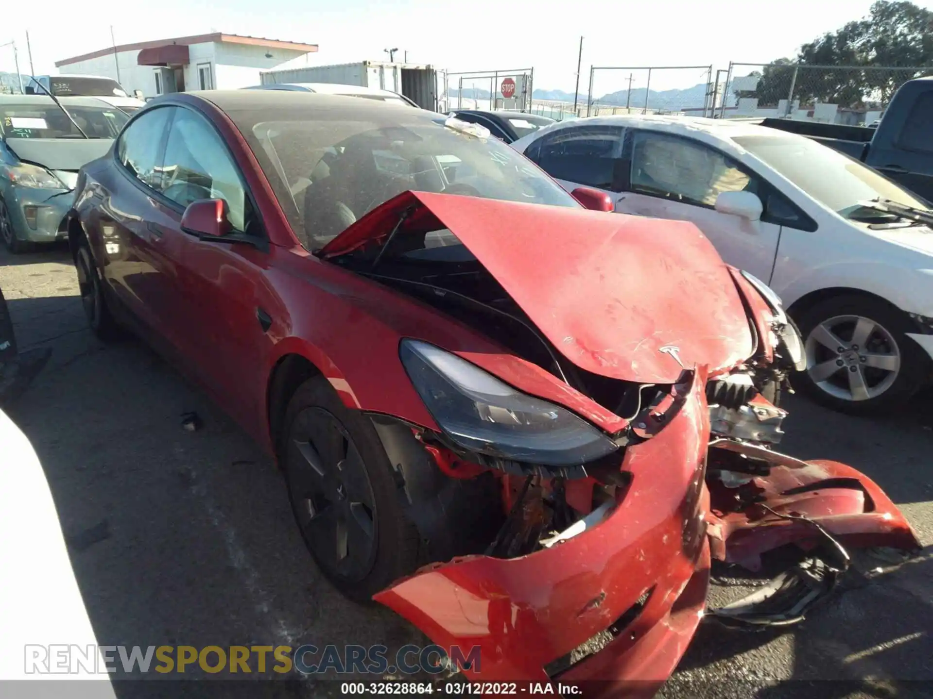 1 Photograph of a damaged car 5YJ3E1EBXMF048921 TESLA MODEL 3 2021
